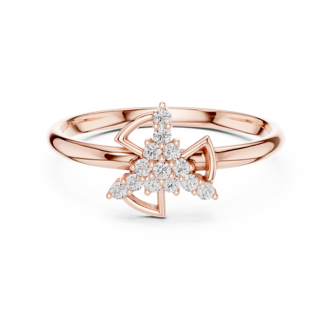 Decorative charm bracelet with delicate diamond pendants.