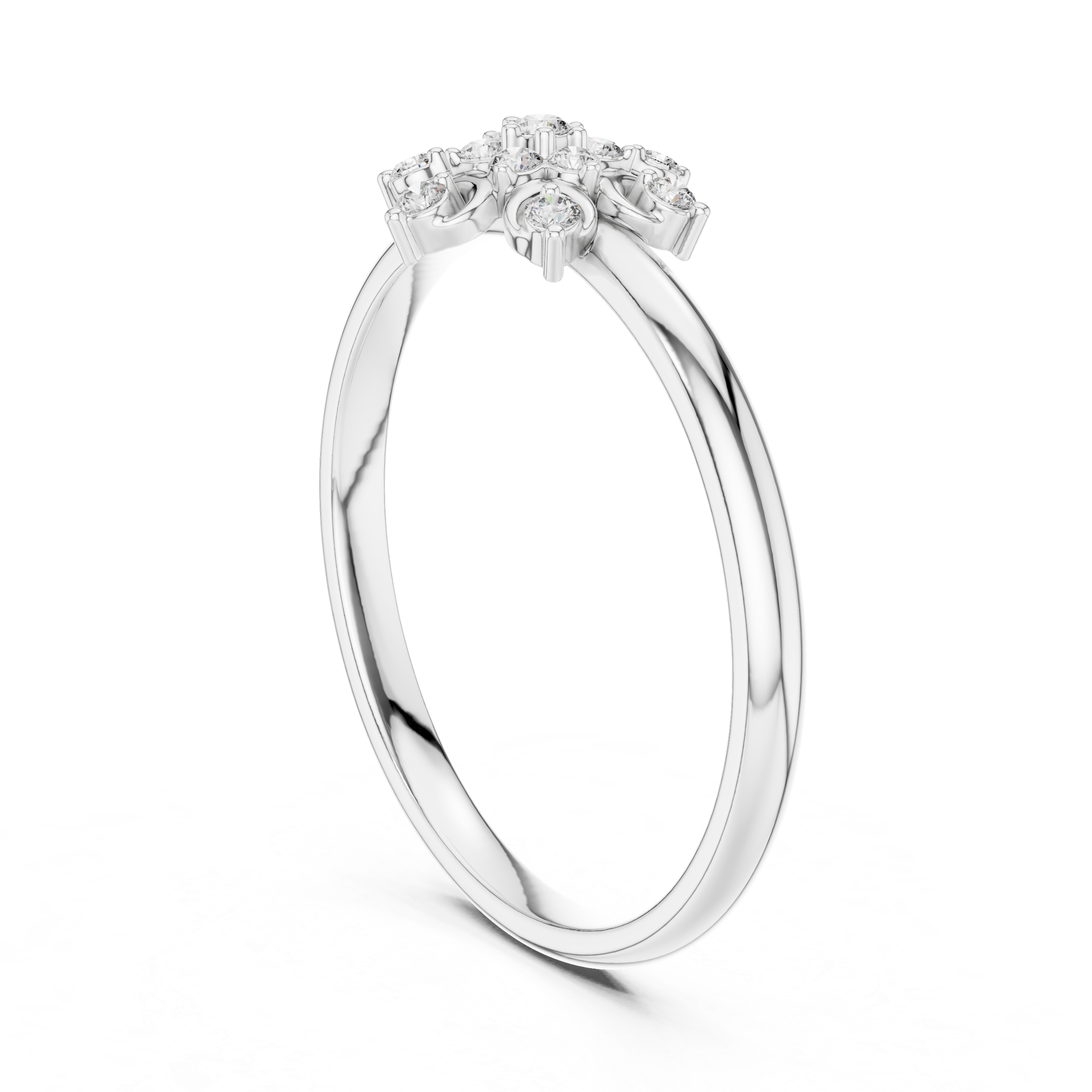 Floral engraved toe ring with decorative carving.
