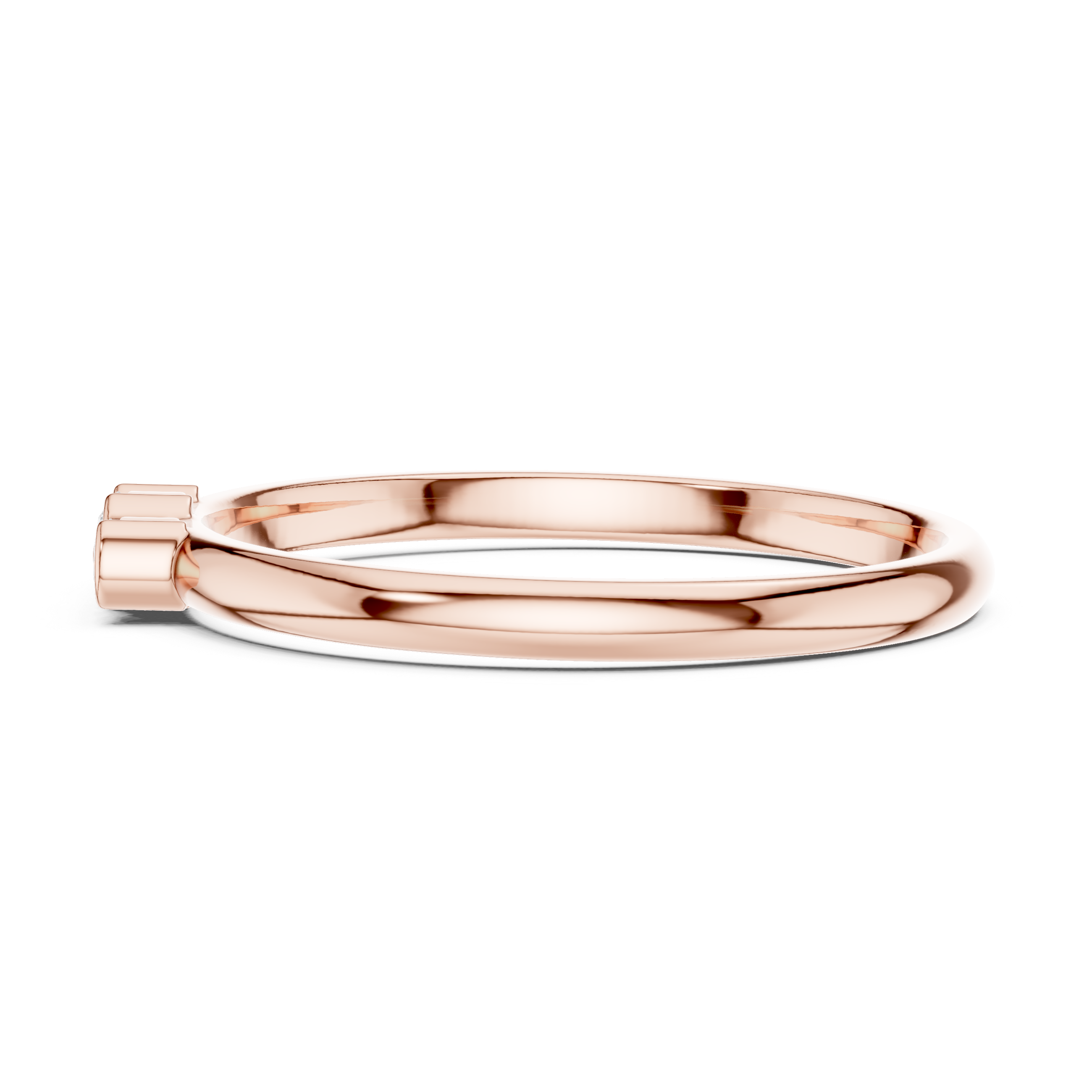 Men's wedding band with smooth matte gold finish.