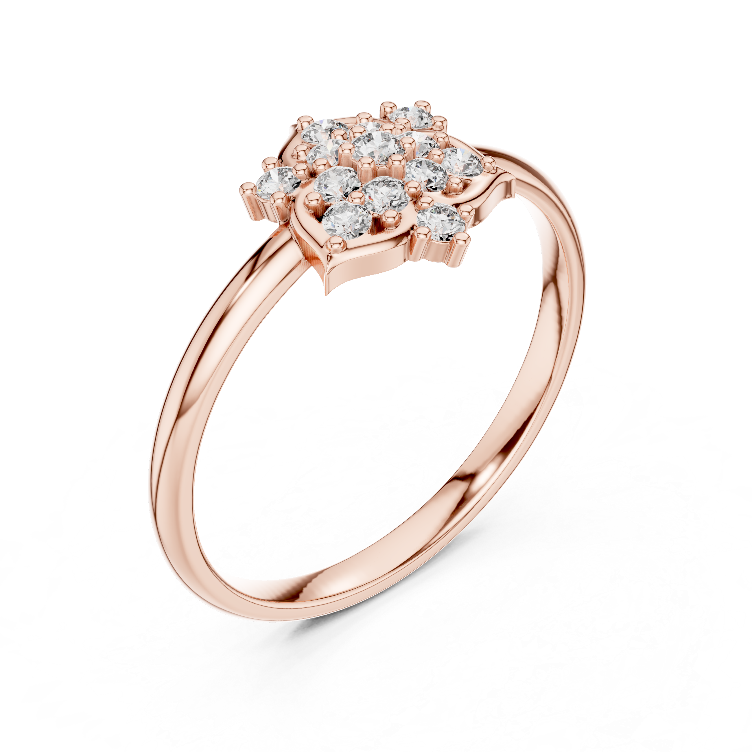 Sculptural ring with artistic modern design.