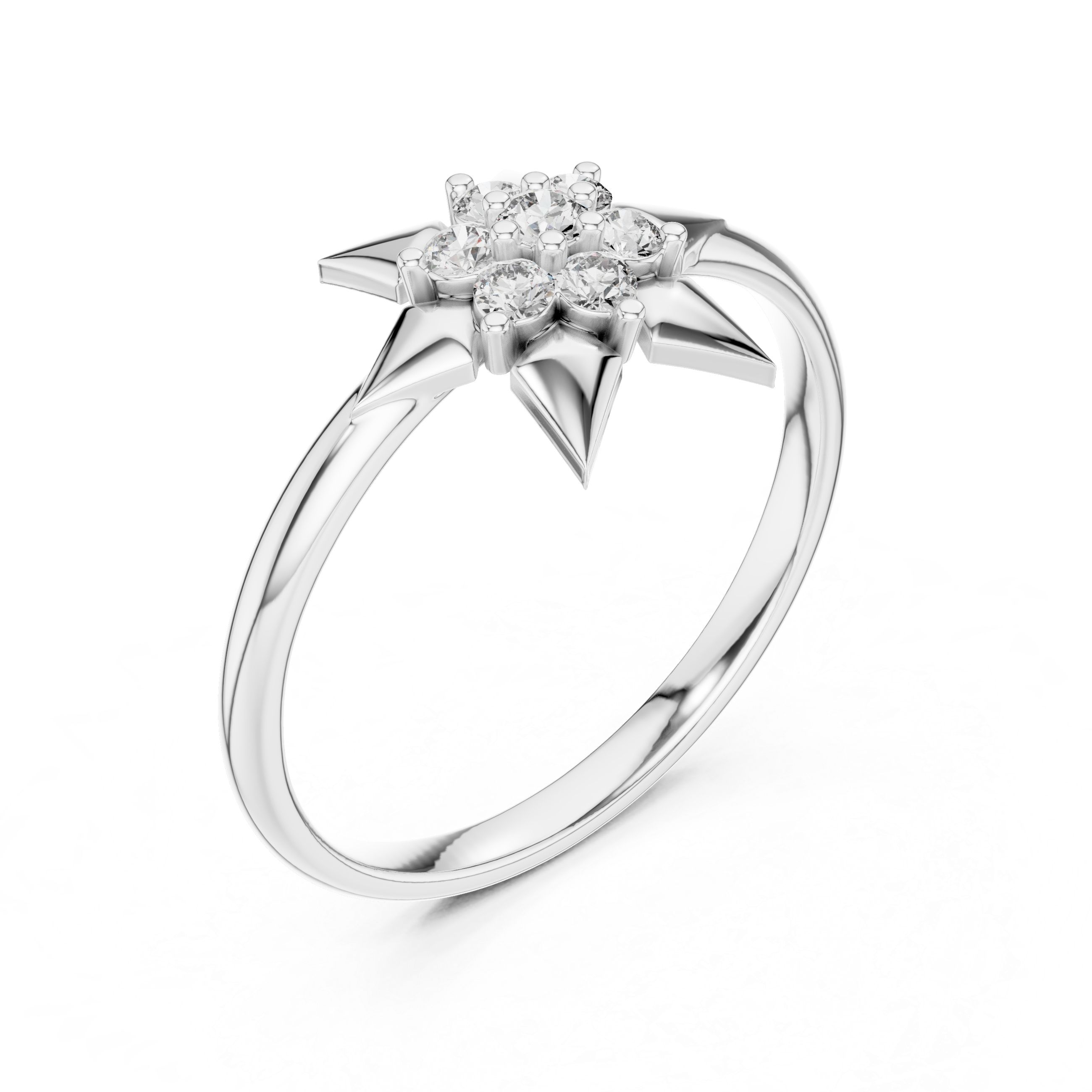 Stackable gold rings with slim polished bands.