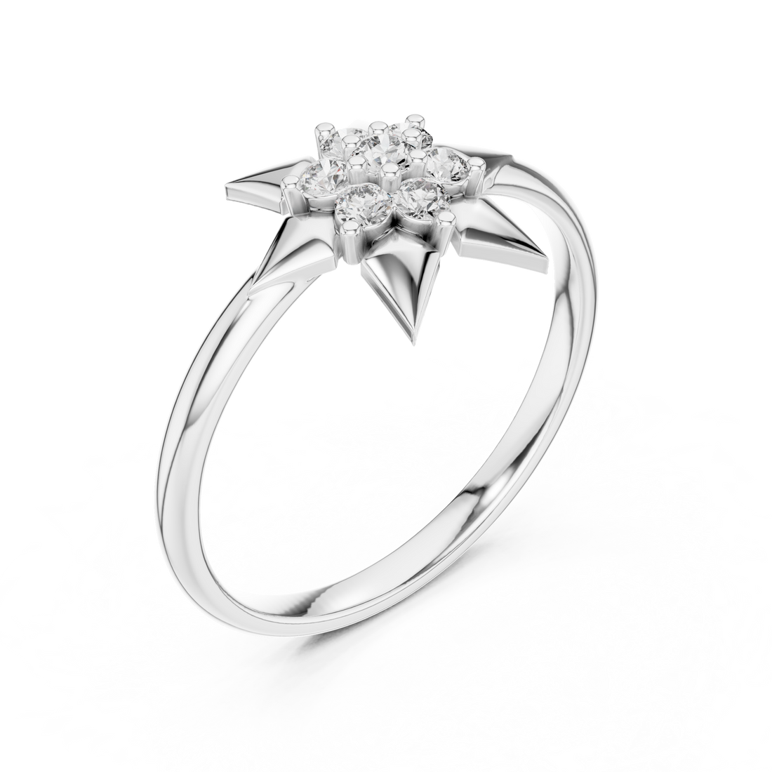 Stackable gold rings with slim polished bands.