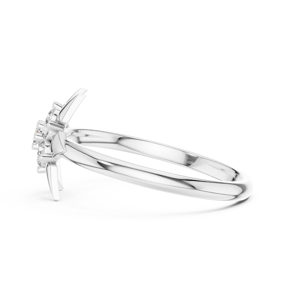 Eternity ring with continuous sparkling diamond row.