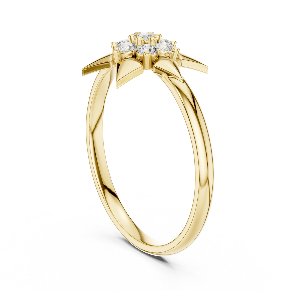 Promise ring with simple modern gold band.