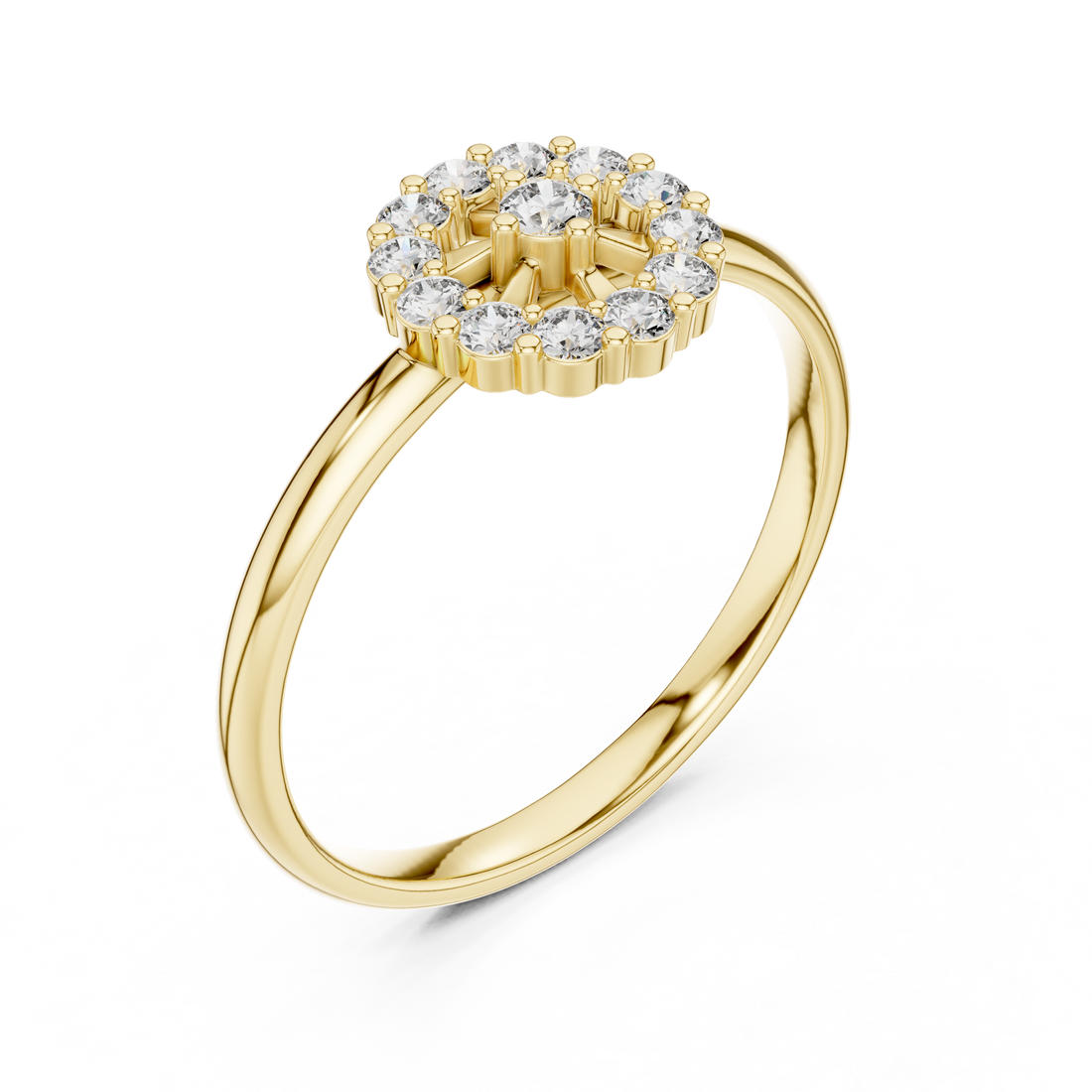 Diamond bangle with shimmering pavé stone detailing.