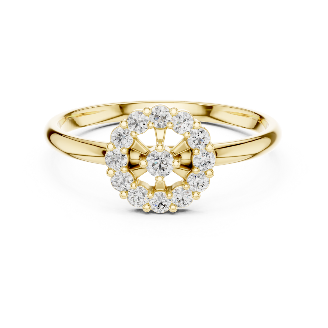 Slim stackable bangle with lightweight gold design.