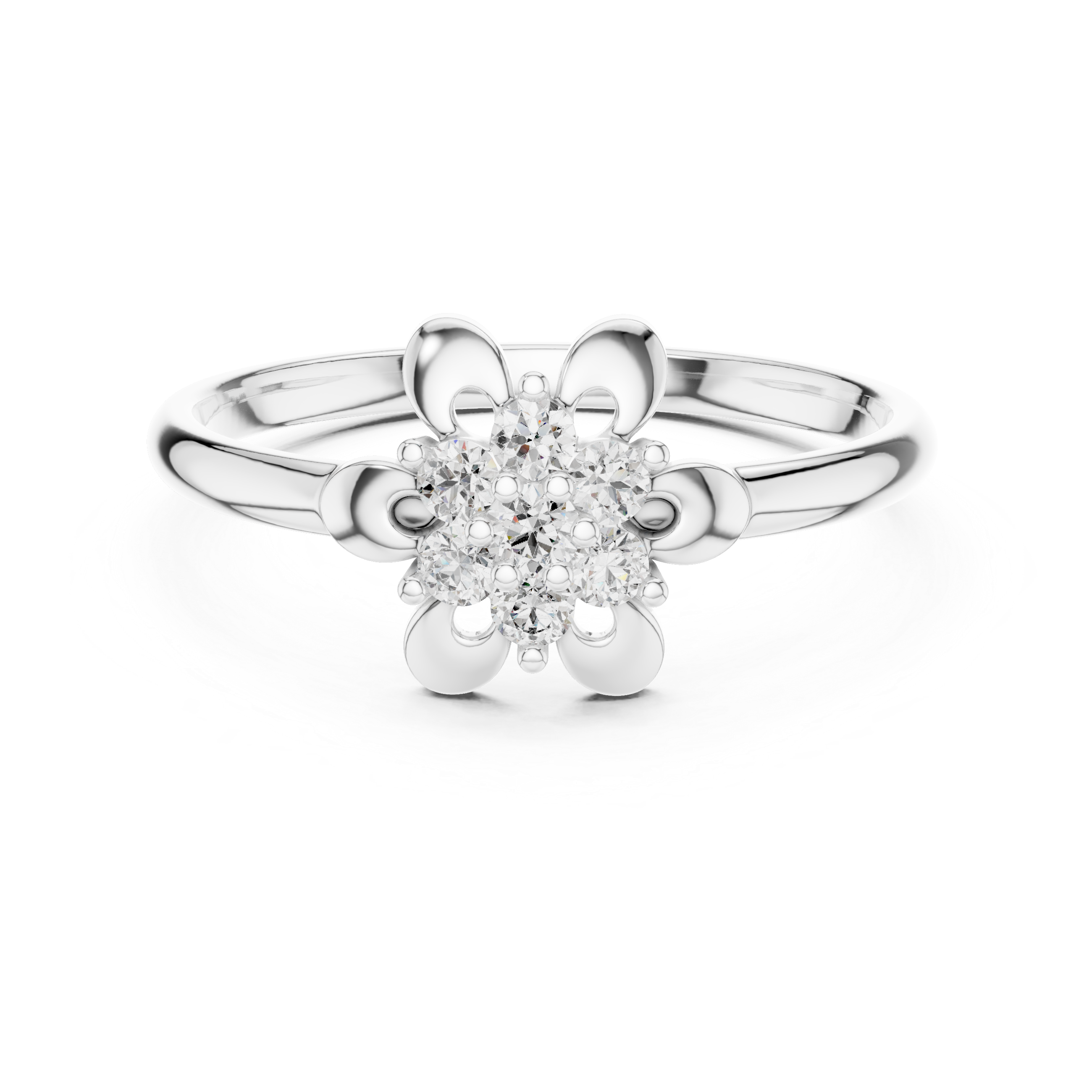 Floral carved toe ring with decorative detail.