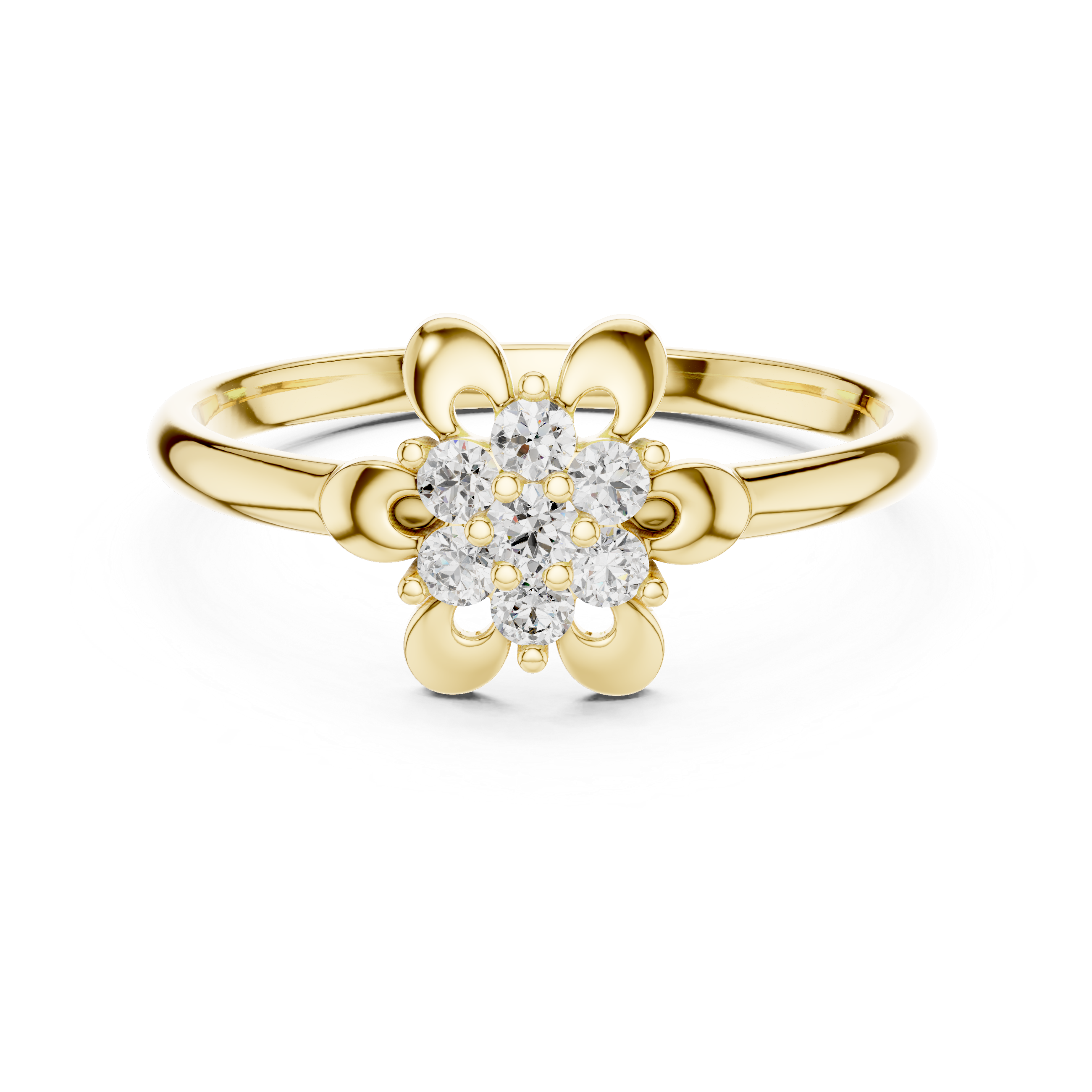 Oval engagement ring with polished gold band.