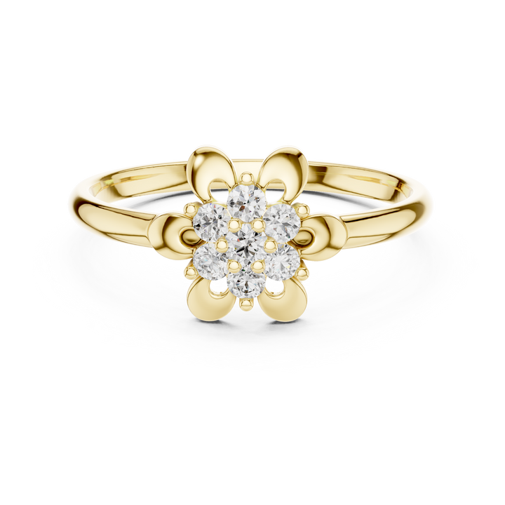 Oval engagement ring with polished gold band.