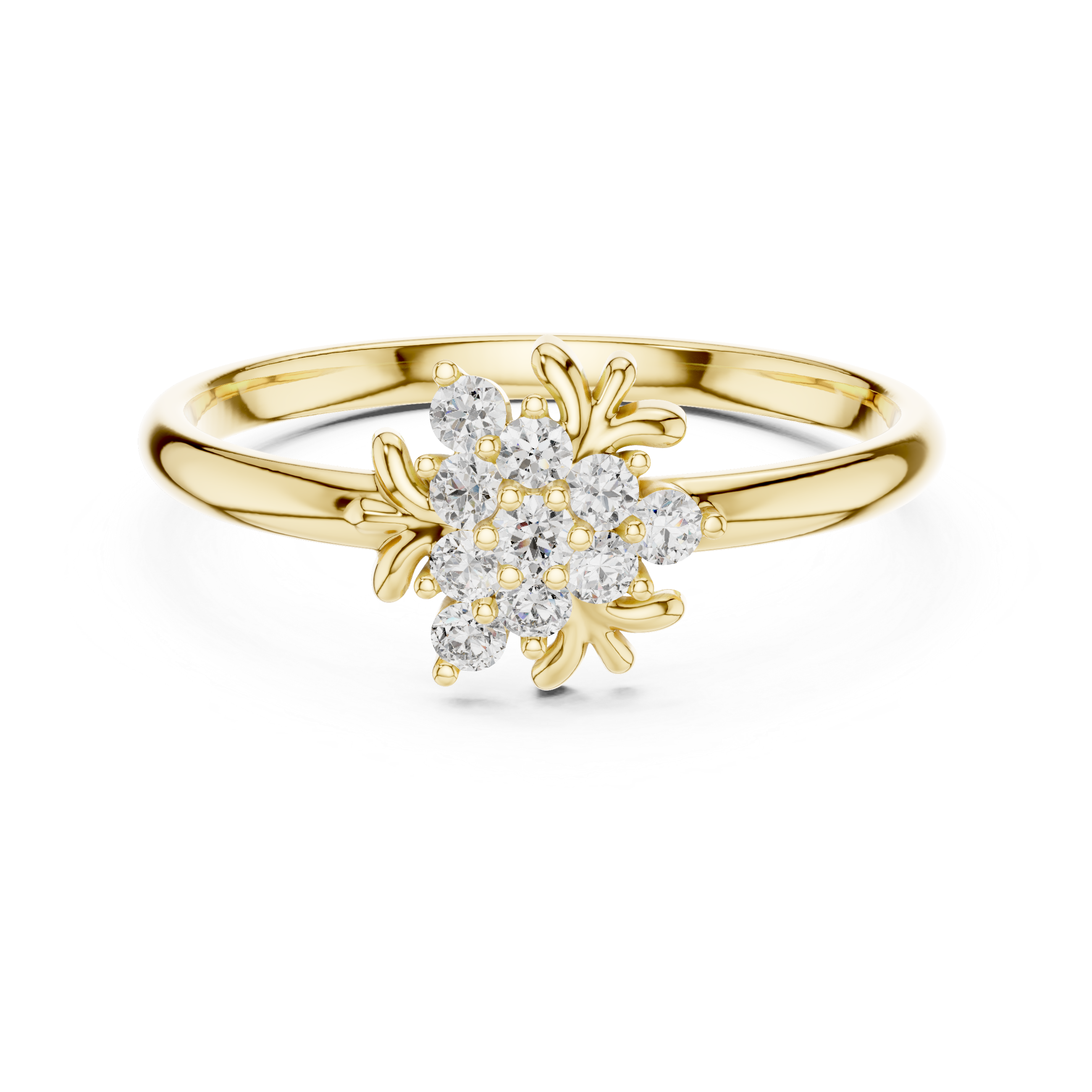 Elegant lab-grown diamond solitaire ring in polished white gold band.
