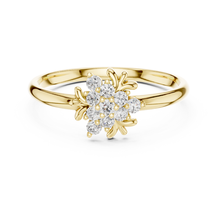 Elegant lab-grown diamond solitaire ring in polished white gold band.