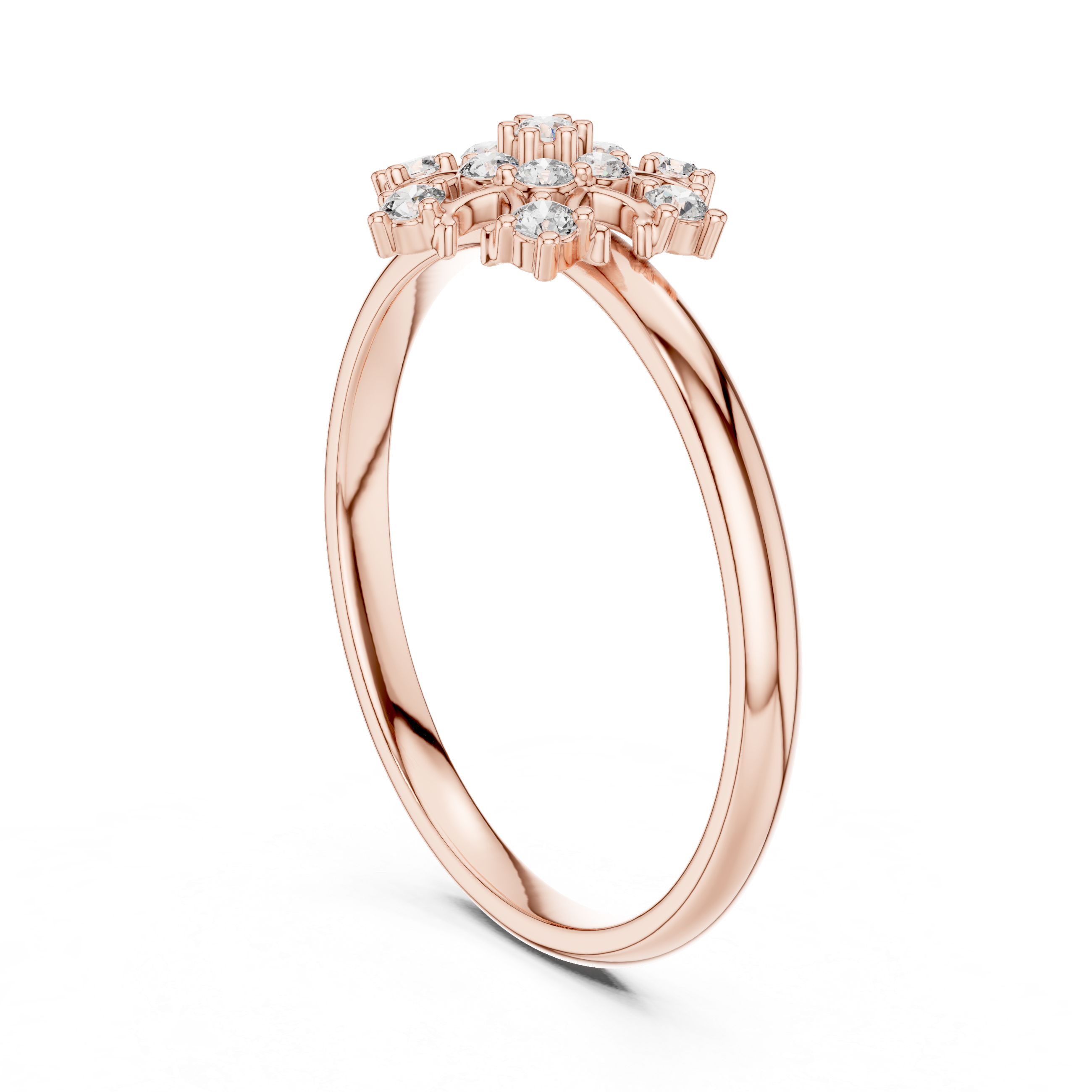 Modern princess-cut engagement ring in smooth yellow gold setting.