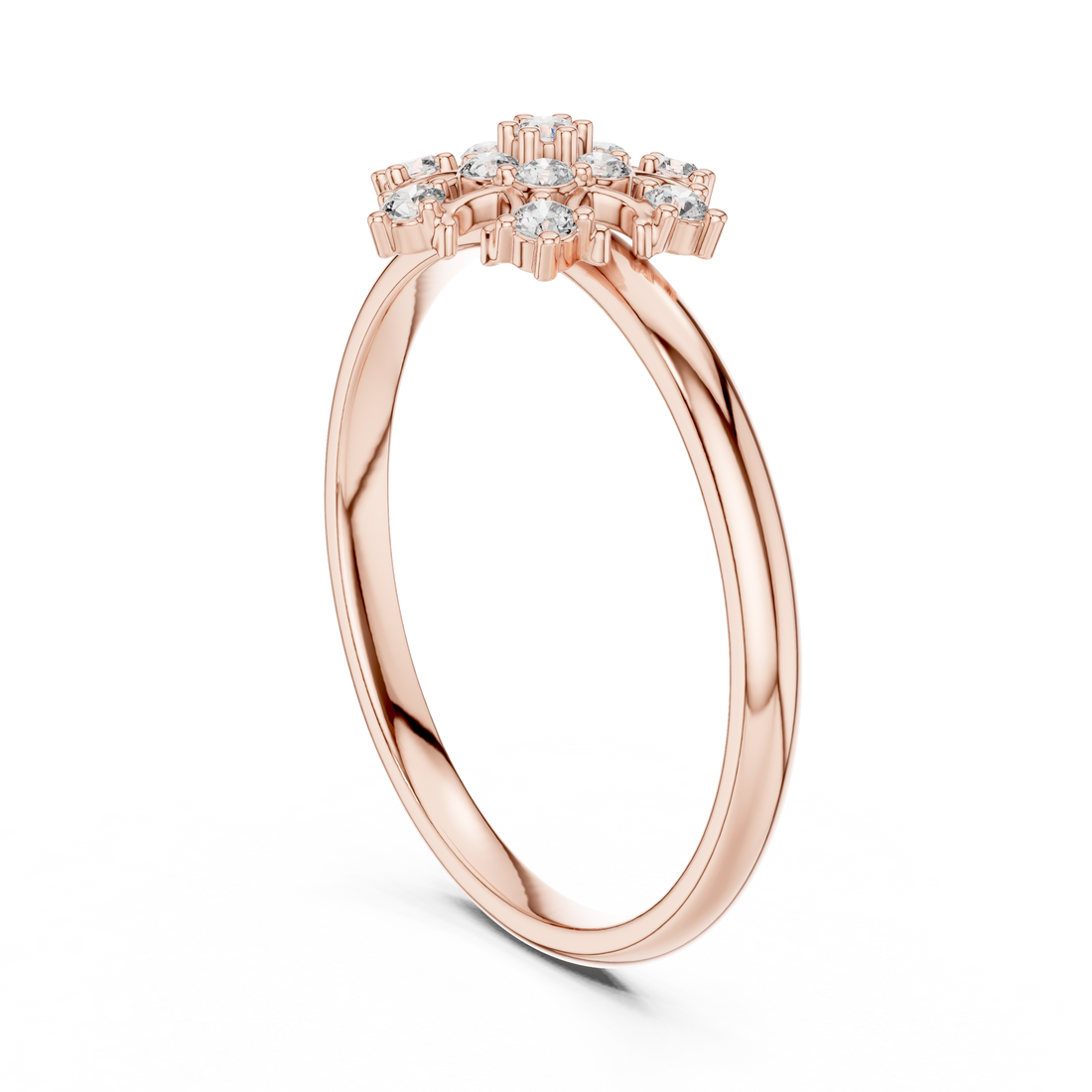Modern princess-cut engagement ring in smooth yellow gold setting.