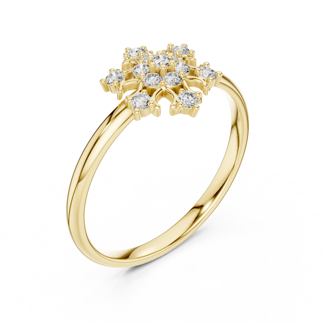 Classic diamond stud earrings with brilliant polished finish.