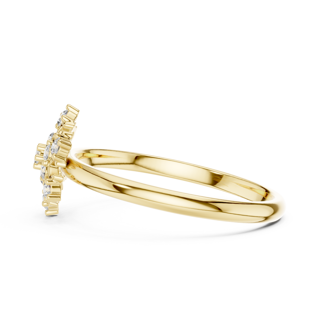 Small gold hoop earrings with sparkling diamond accents.