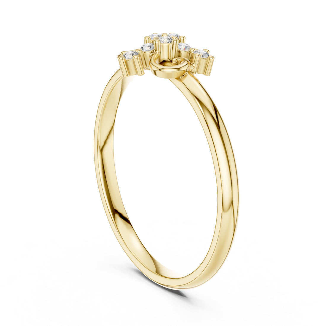 Slim cuff bracelet with refined gold styling.