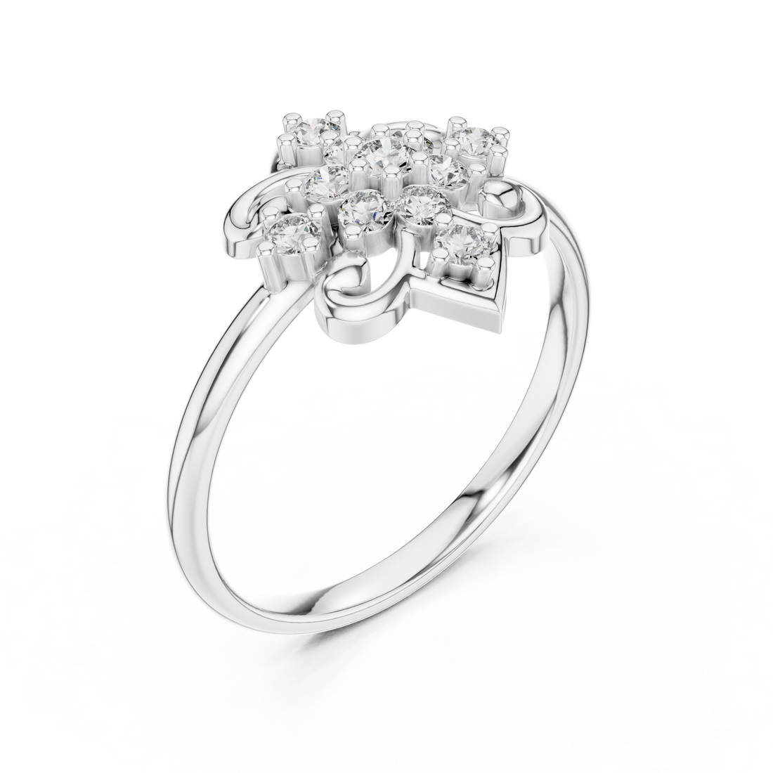 Diamond bangle with shimmering pavé stones.
