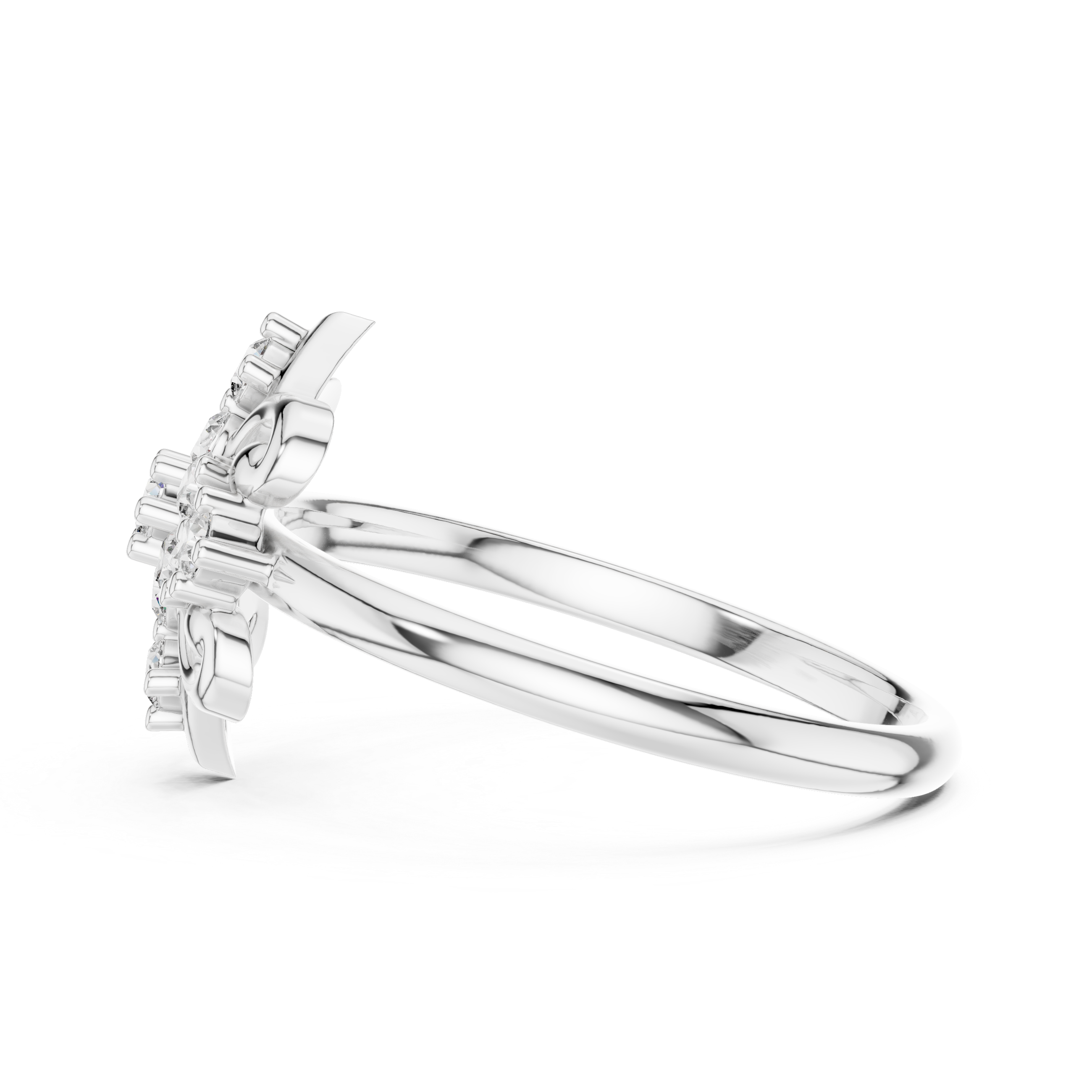 Engraved gold bangle with floral decorative pattern.