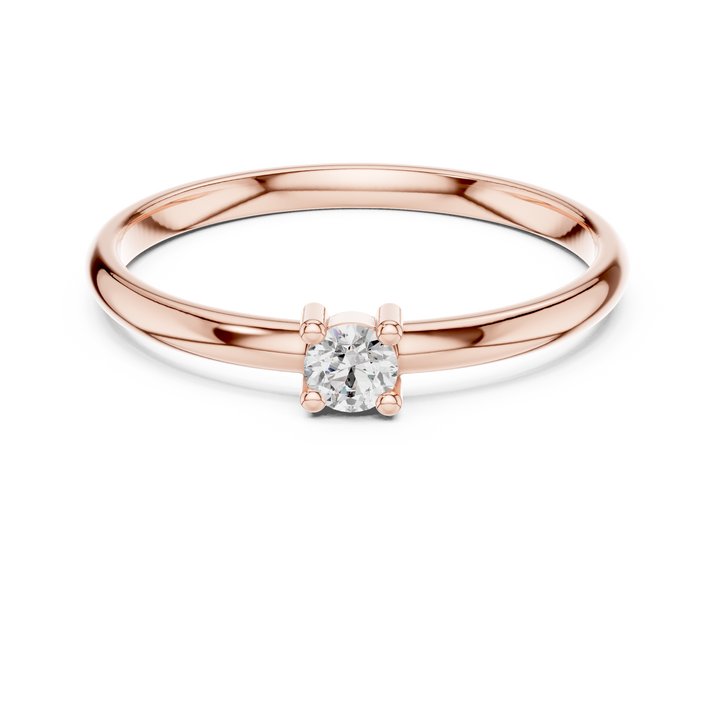 Stylish twisted gold ring with sparkling diamond accents.