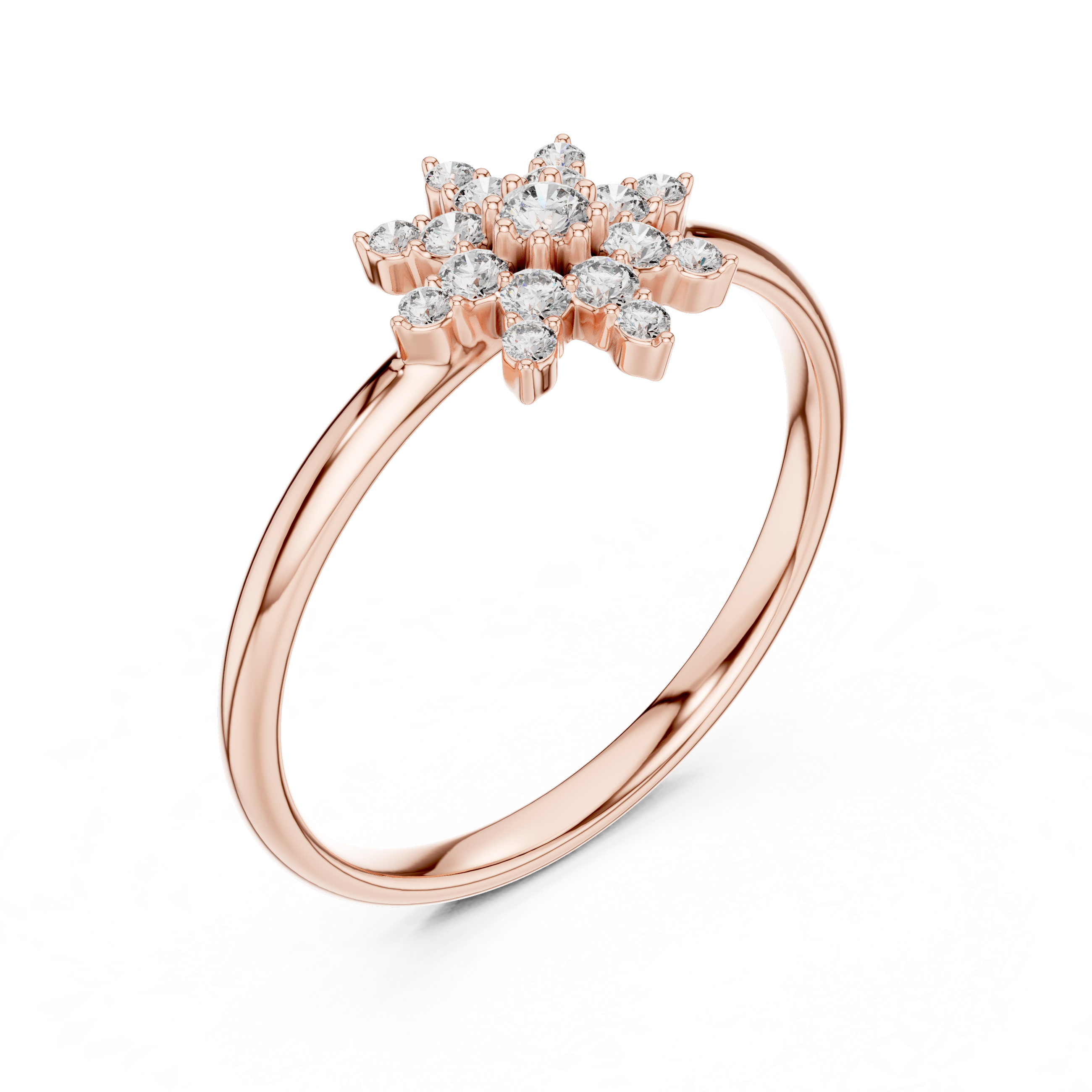 Round Cut Diamond Cluster Halo Fashion Ring