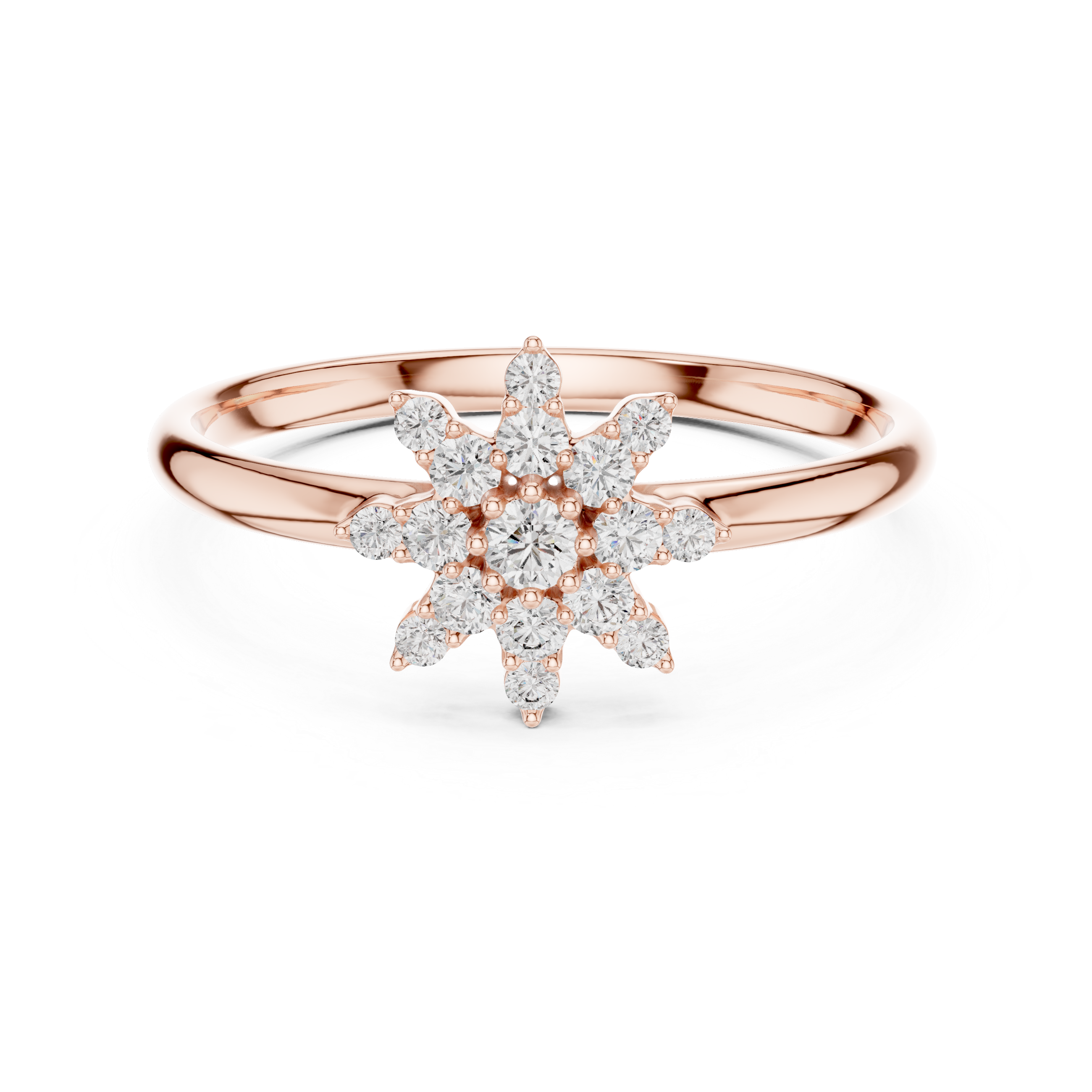 Round Cut Diamond Cluster Halo Fashion Ring