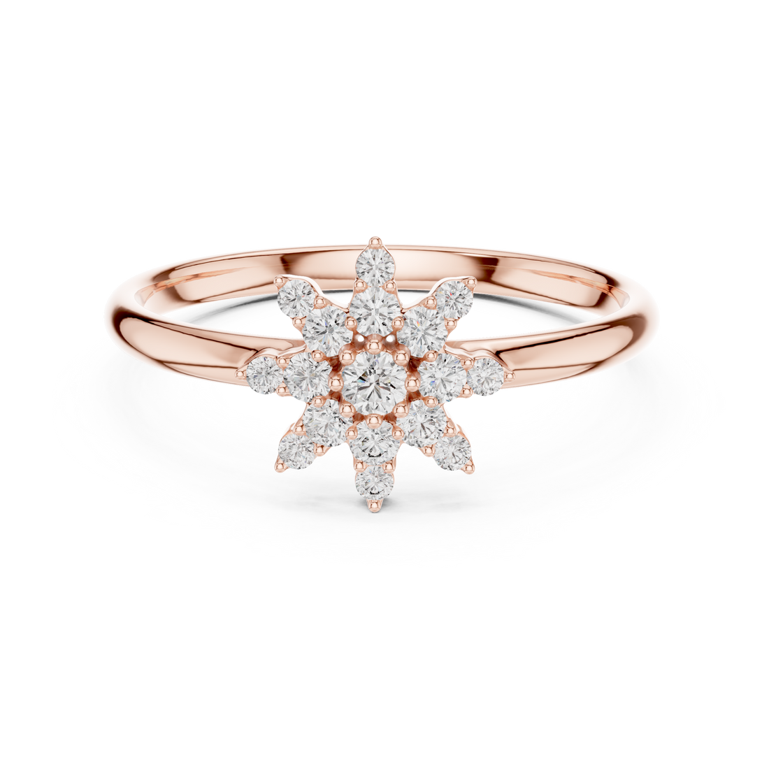 Round Cut Diamond Cluster Halo Fashion Ring