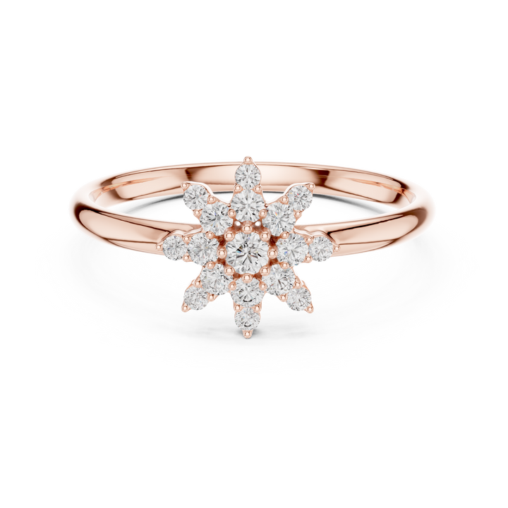Round Cut Diamond Cluster Halo Fashion Ring
