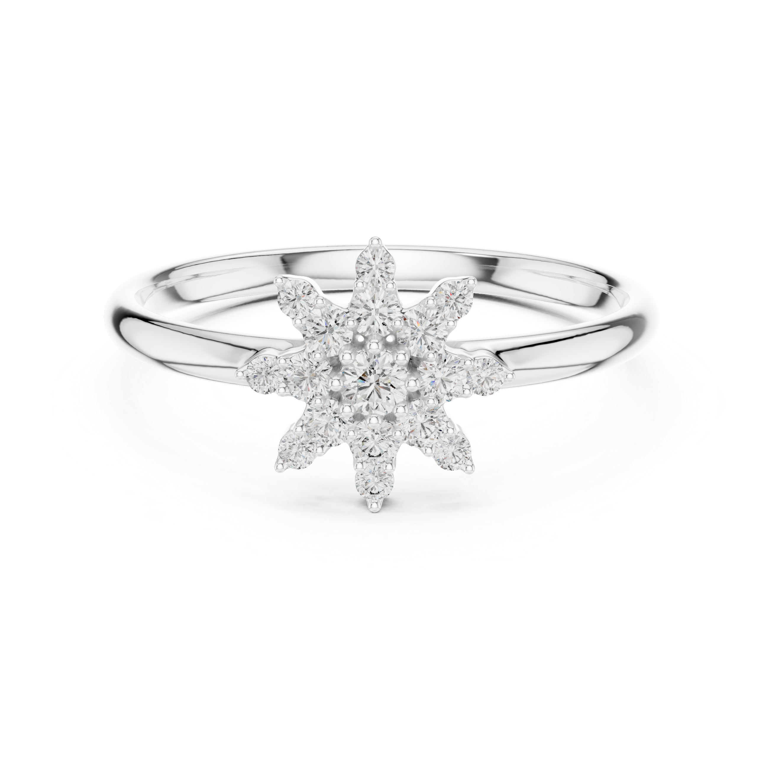 Round Cut Diamond Cluster Halo Fashion Ring