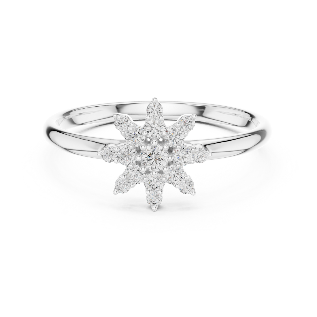 Round Cut Diamond Cluster Halo Fashion Ring