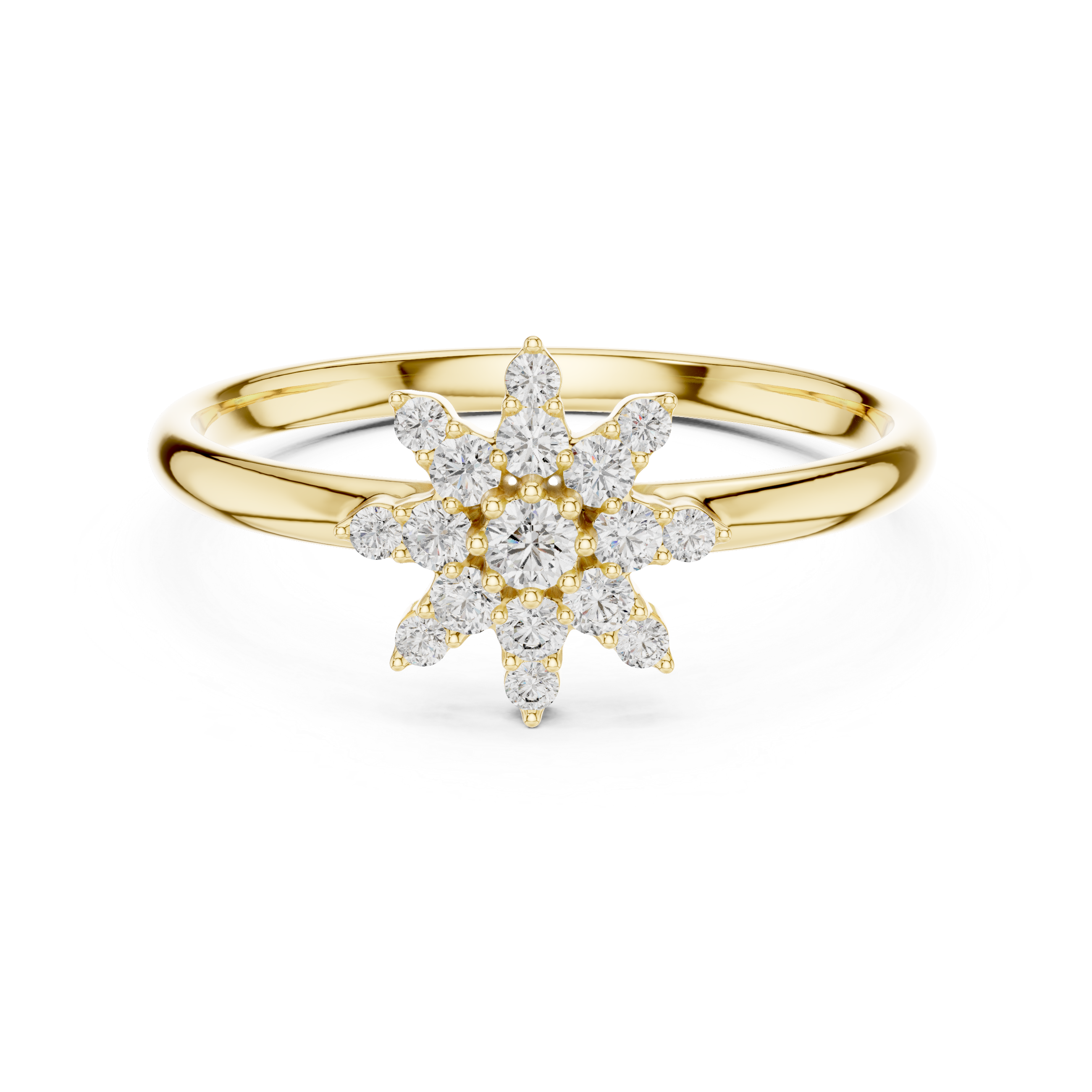 Round Cut Diamond Cluster Halo Fashion Ring