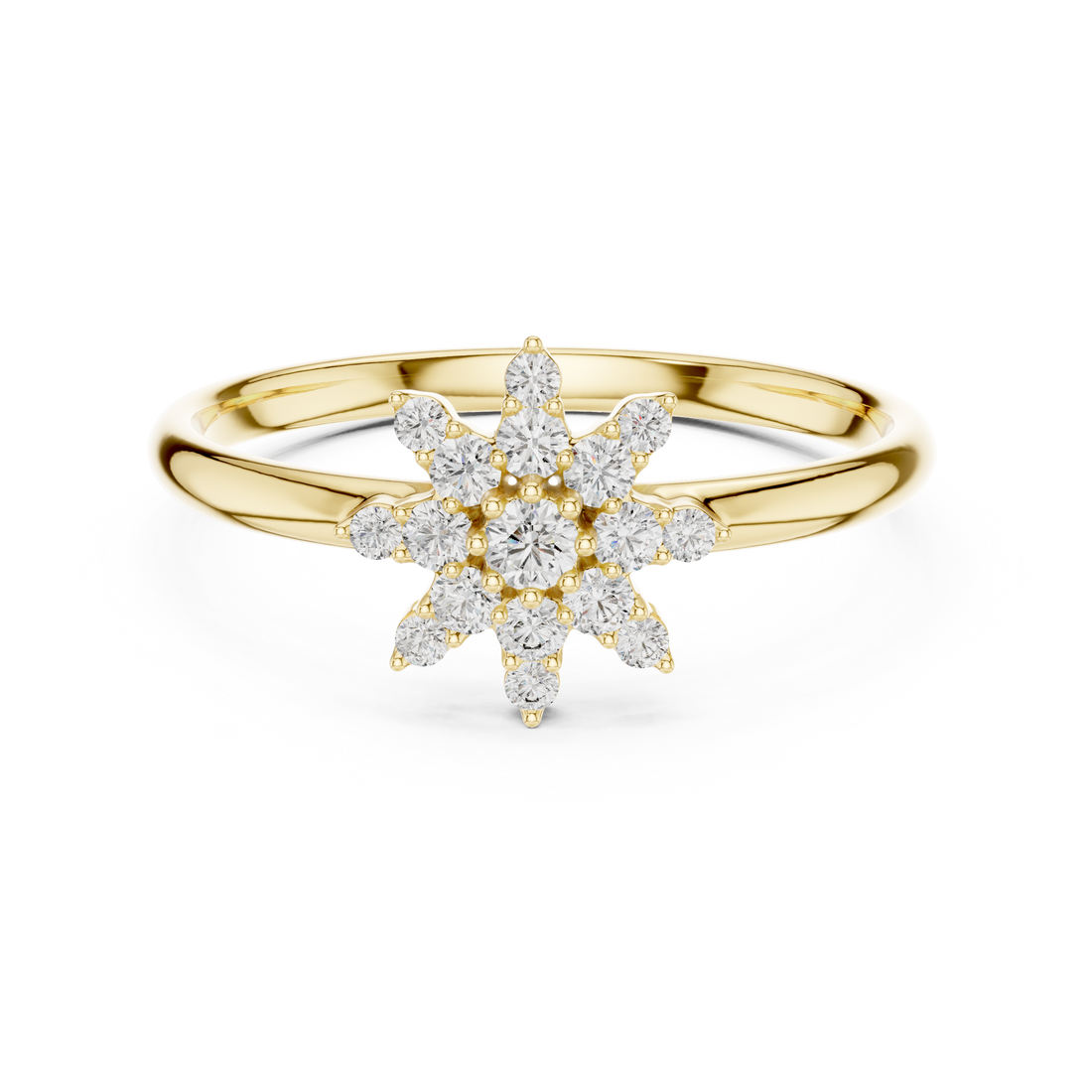 Round Cut Diamond Cluster Halo Fashion Ring