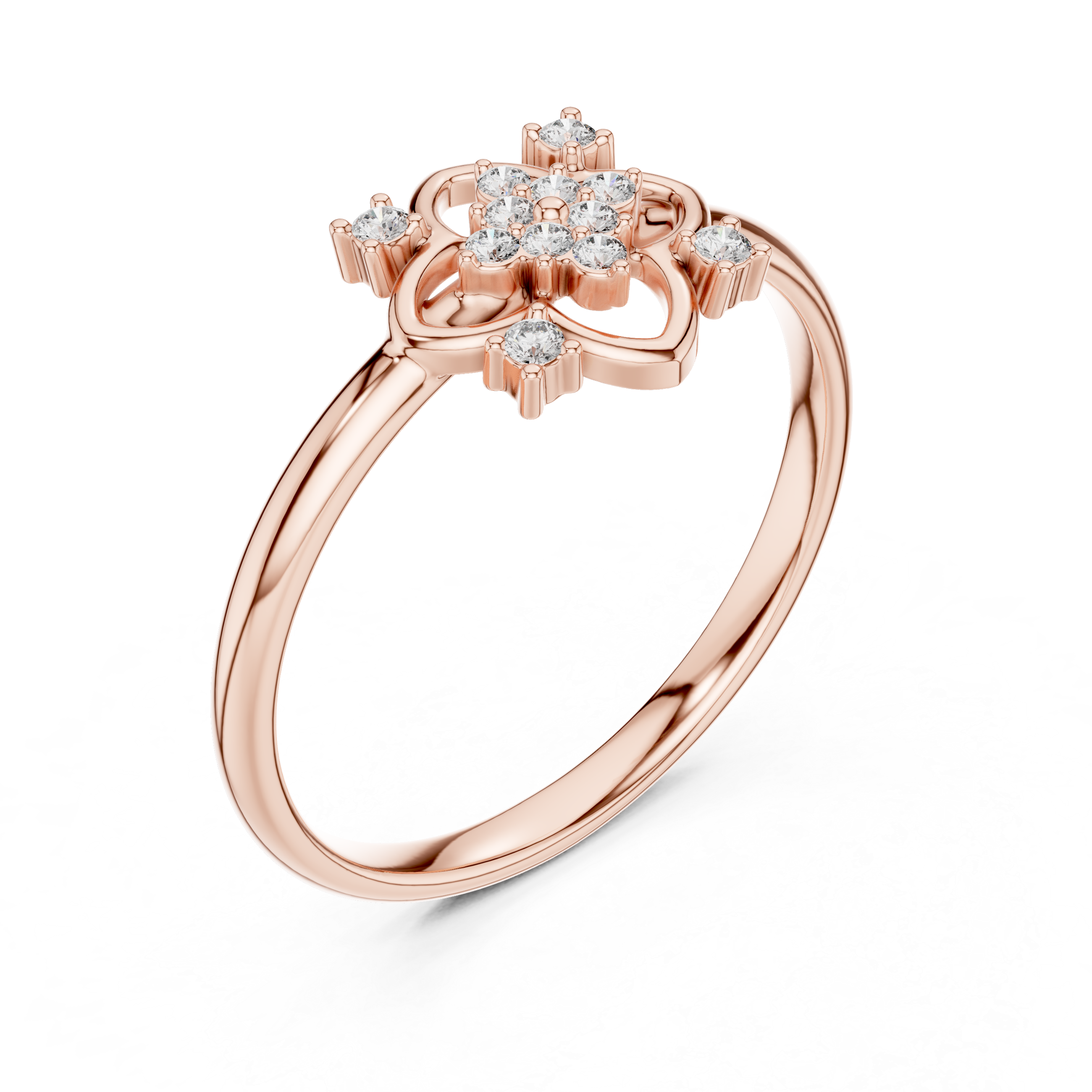 Stackable gold rings with slim polished bands.