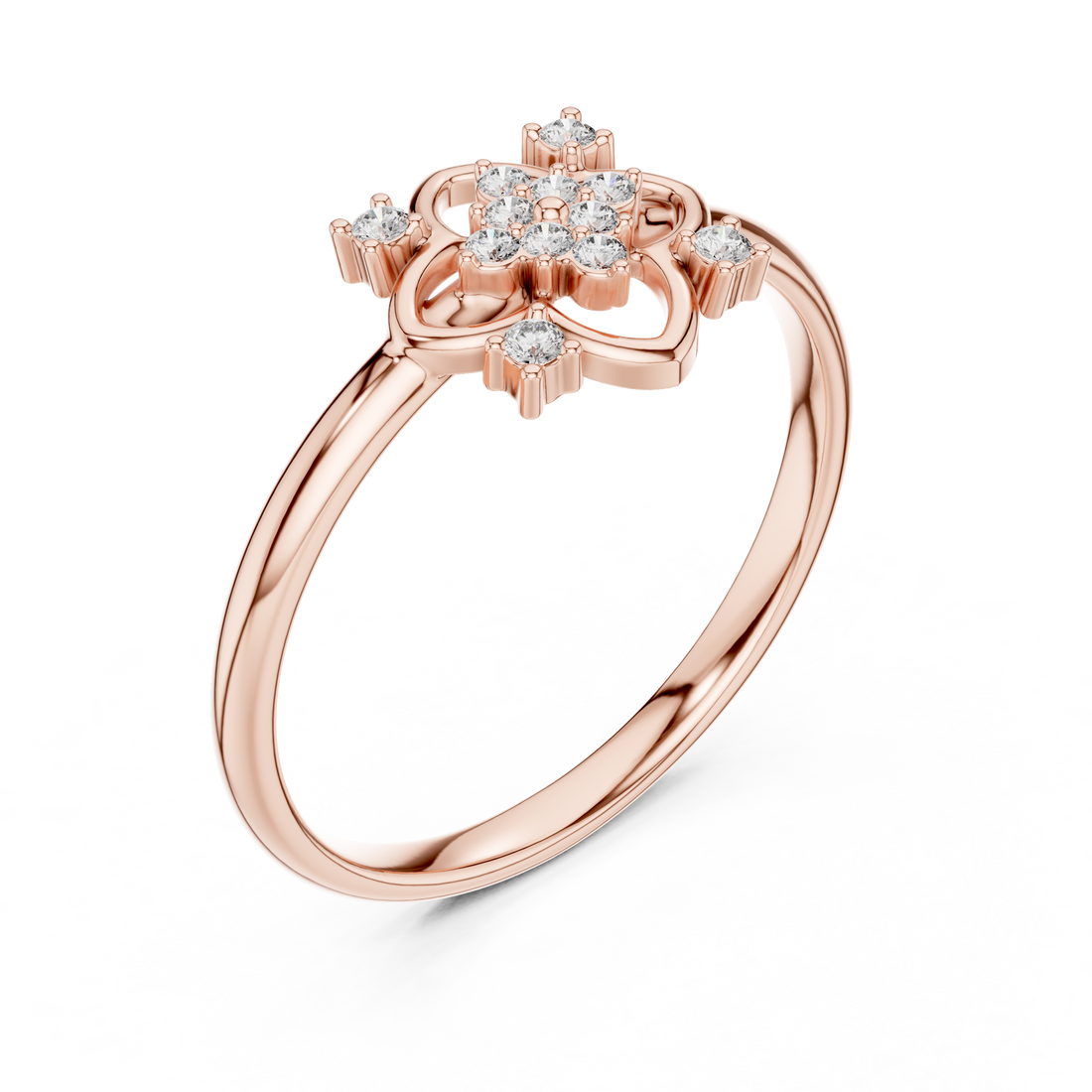 Stackable gold rings with slim polished bands.