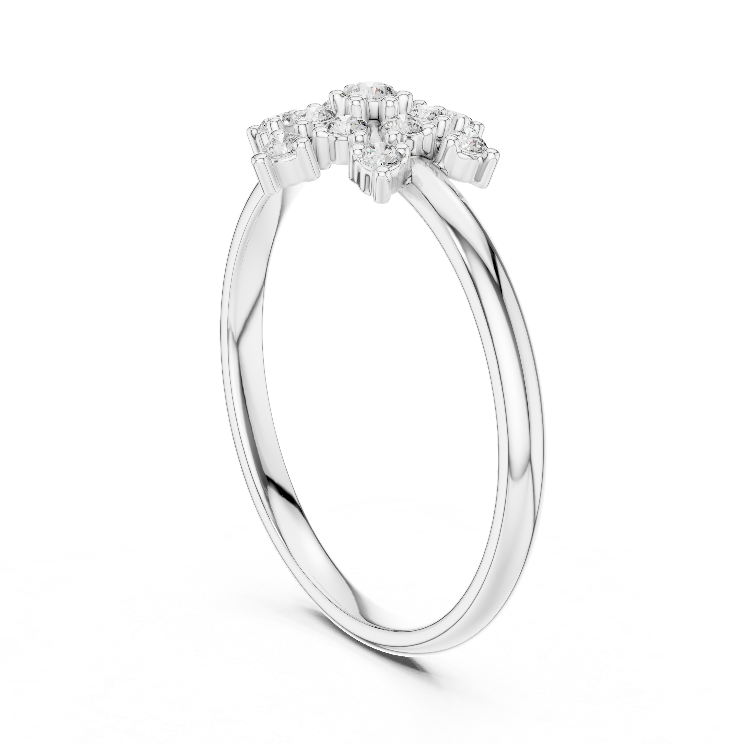 Floral carved toe ring with decorative pattern.