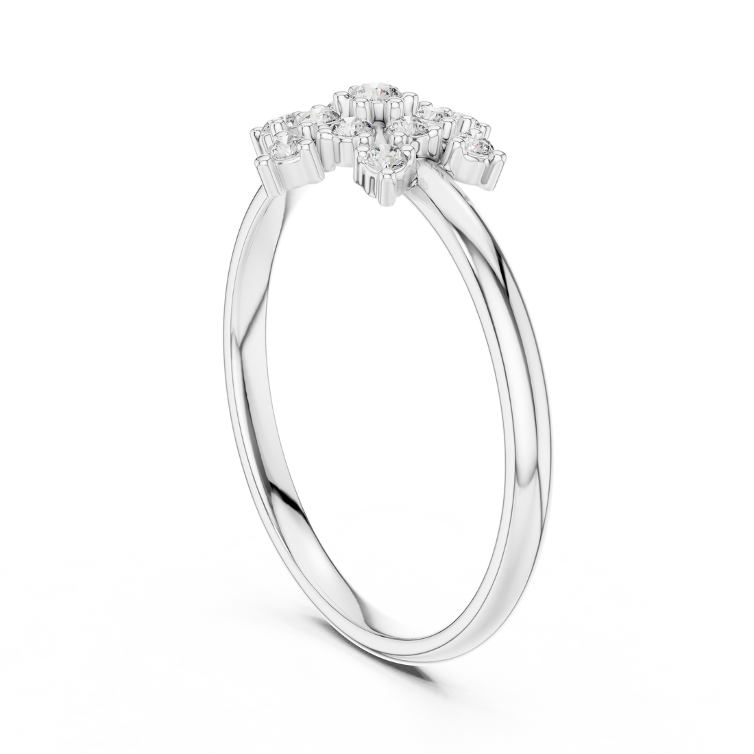 Floral carved toe ring with decorative pattern.