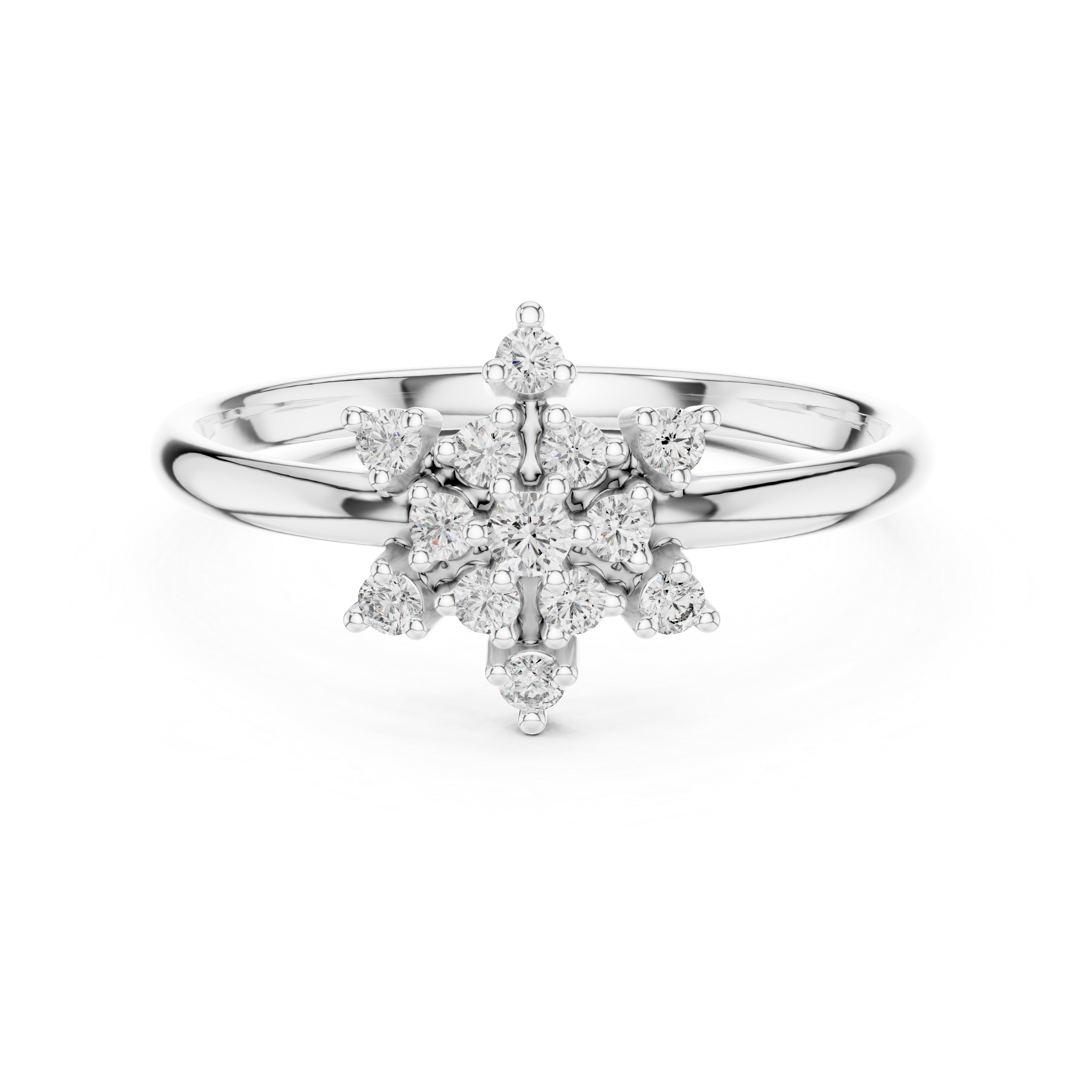 Halo engagement ring with brilliant diamond border.