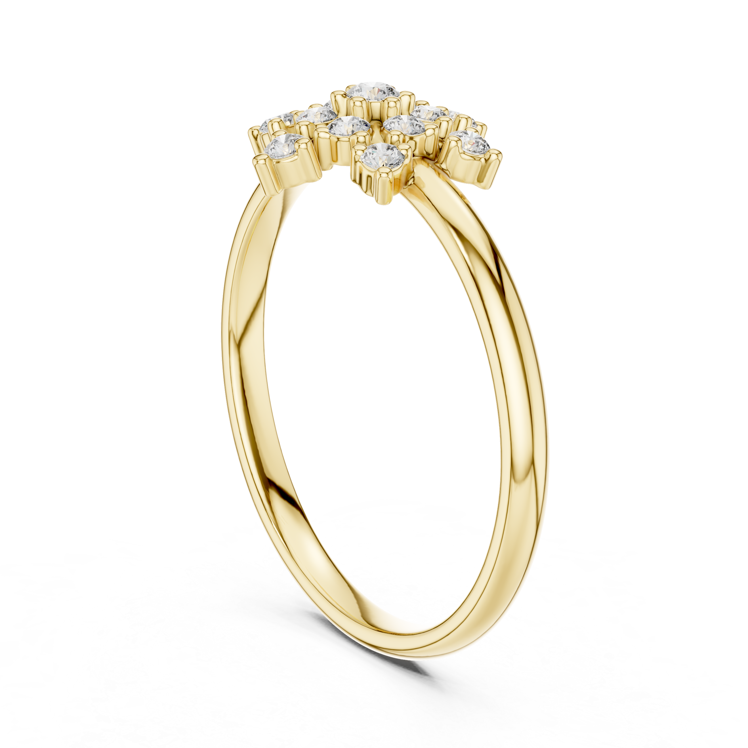 Oval engagement ring with smooth polished band.