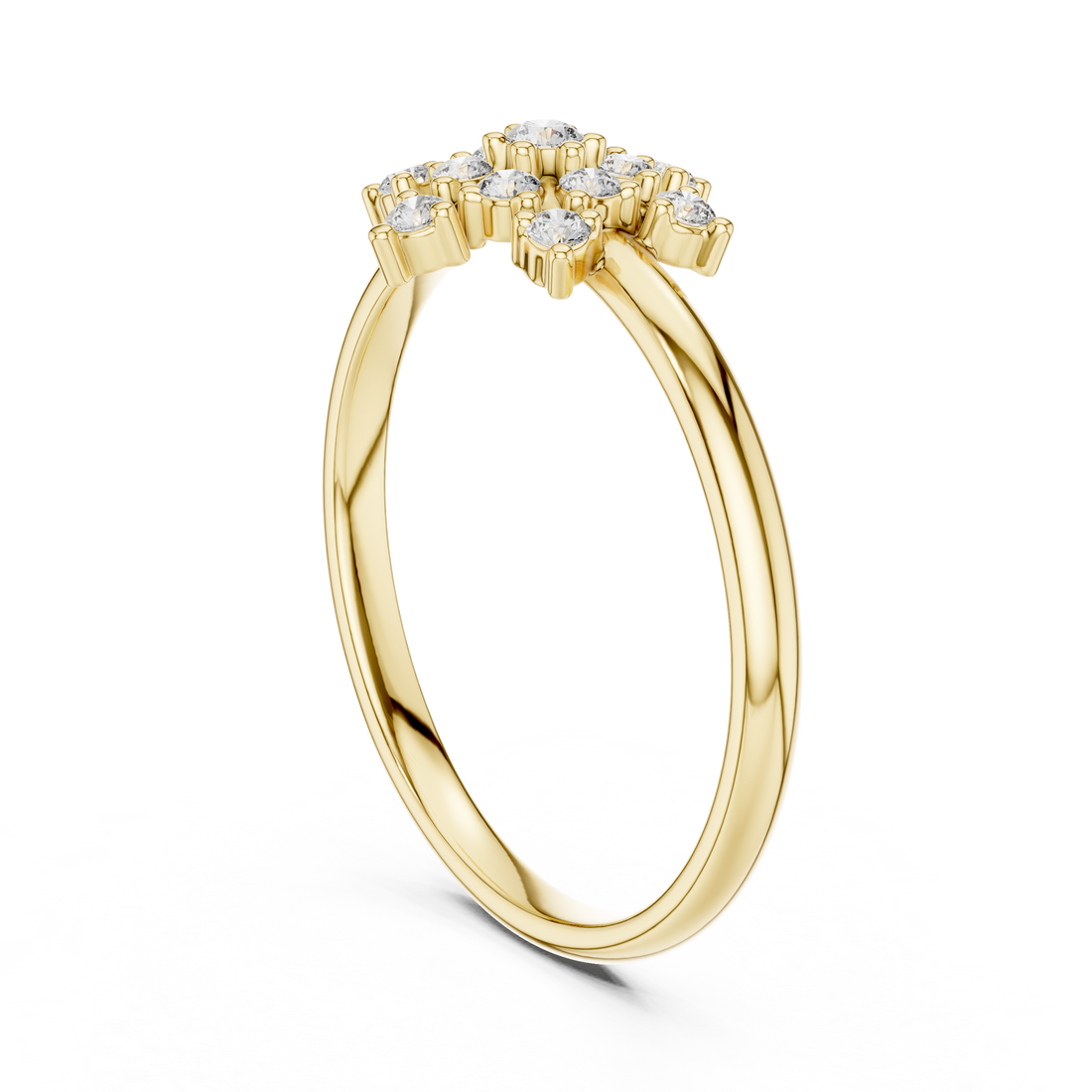 Oval engagement ring with smooth polished band.