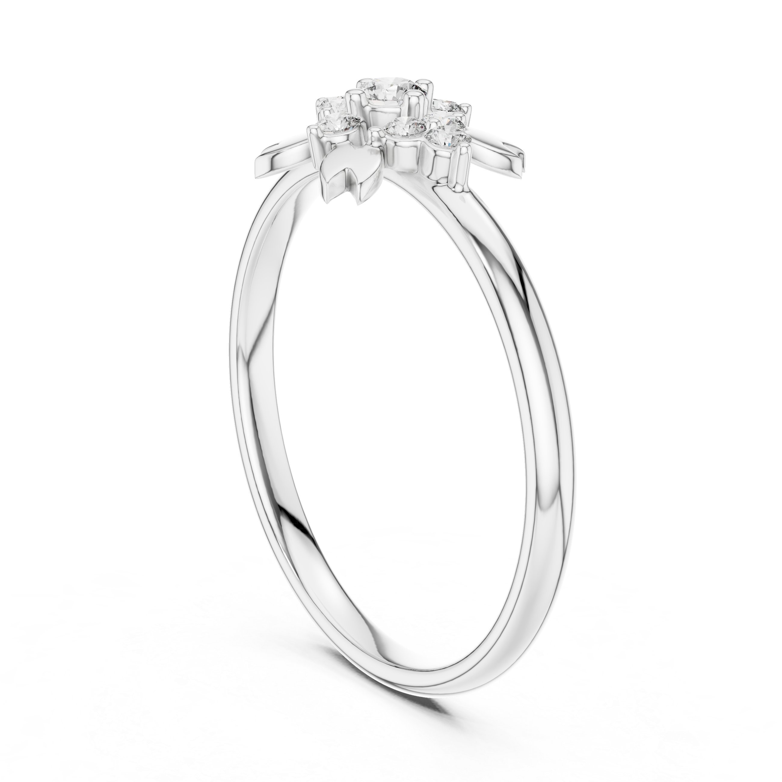 Diamond pendant necklace with sparkling center stone.