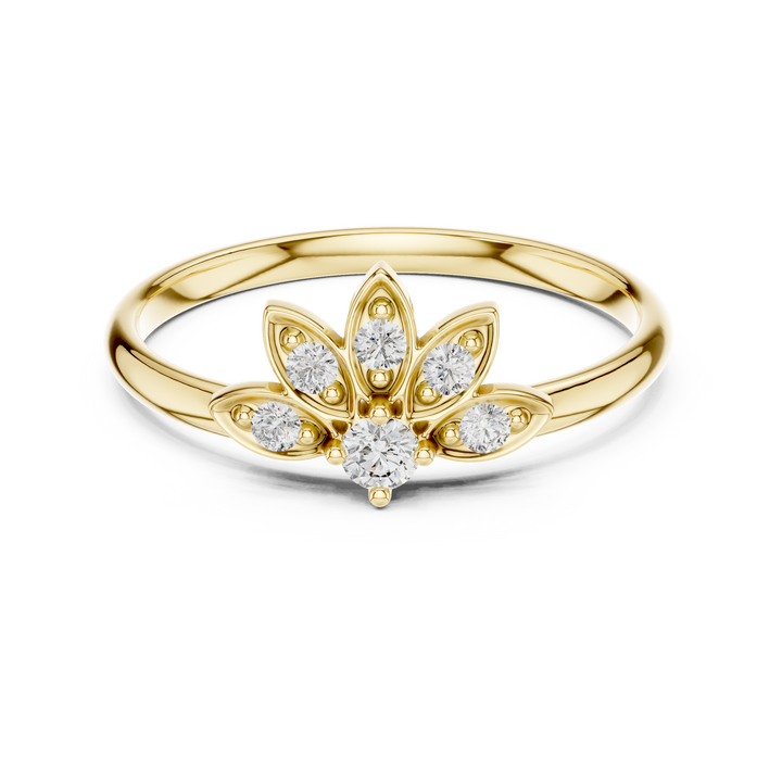 Pearl gemstone ring with elegant simple styling.