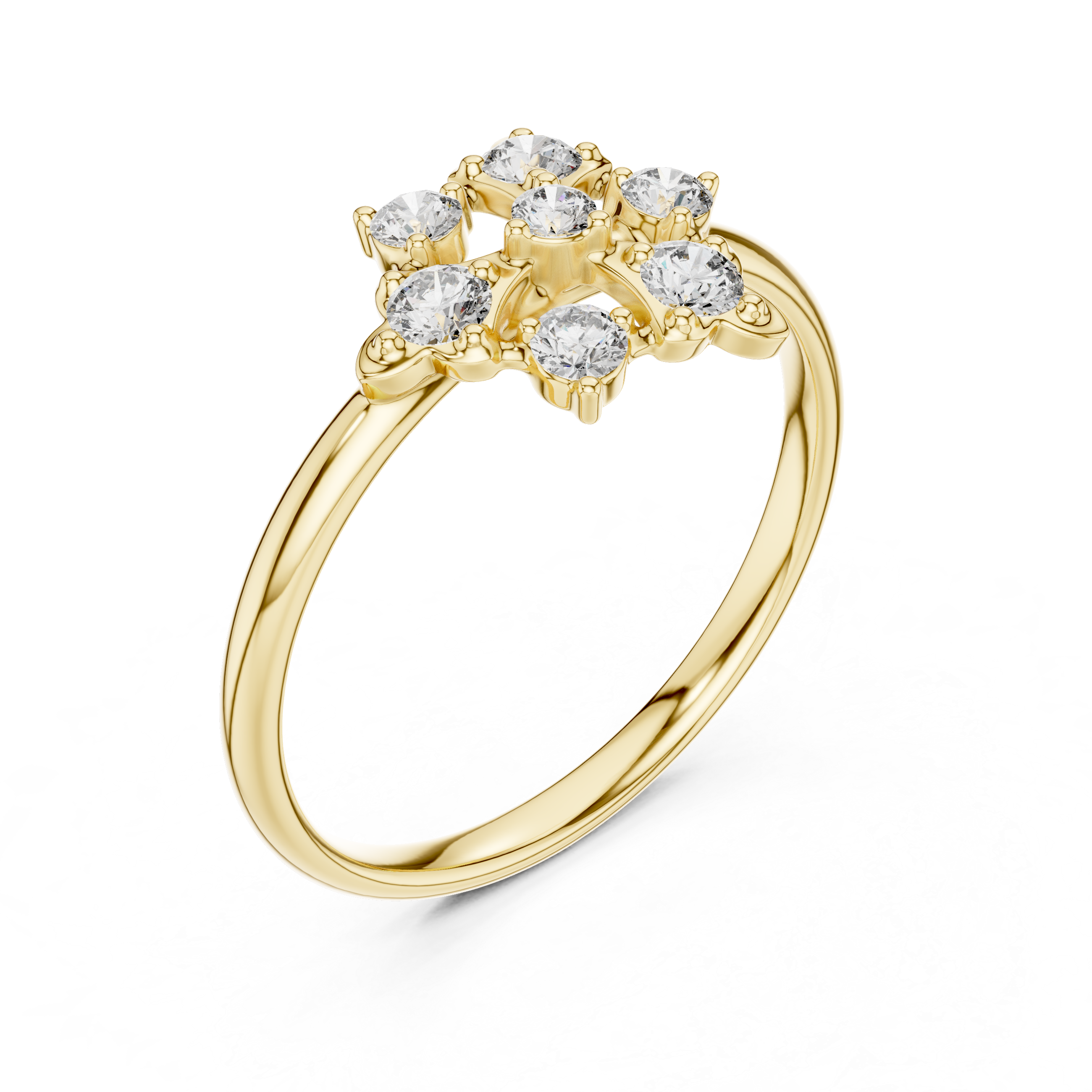Designer luxury ring with bold structure.