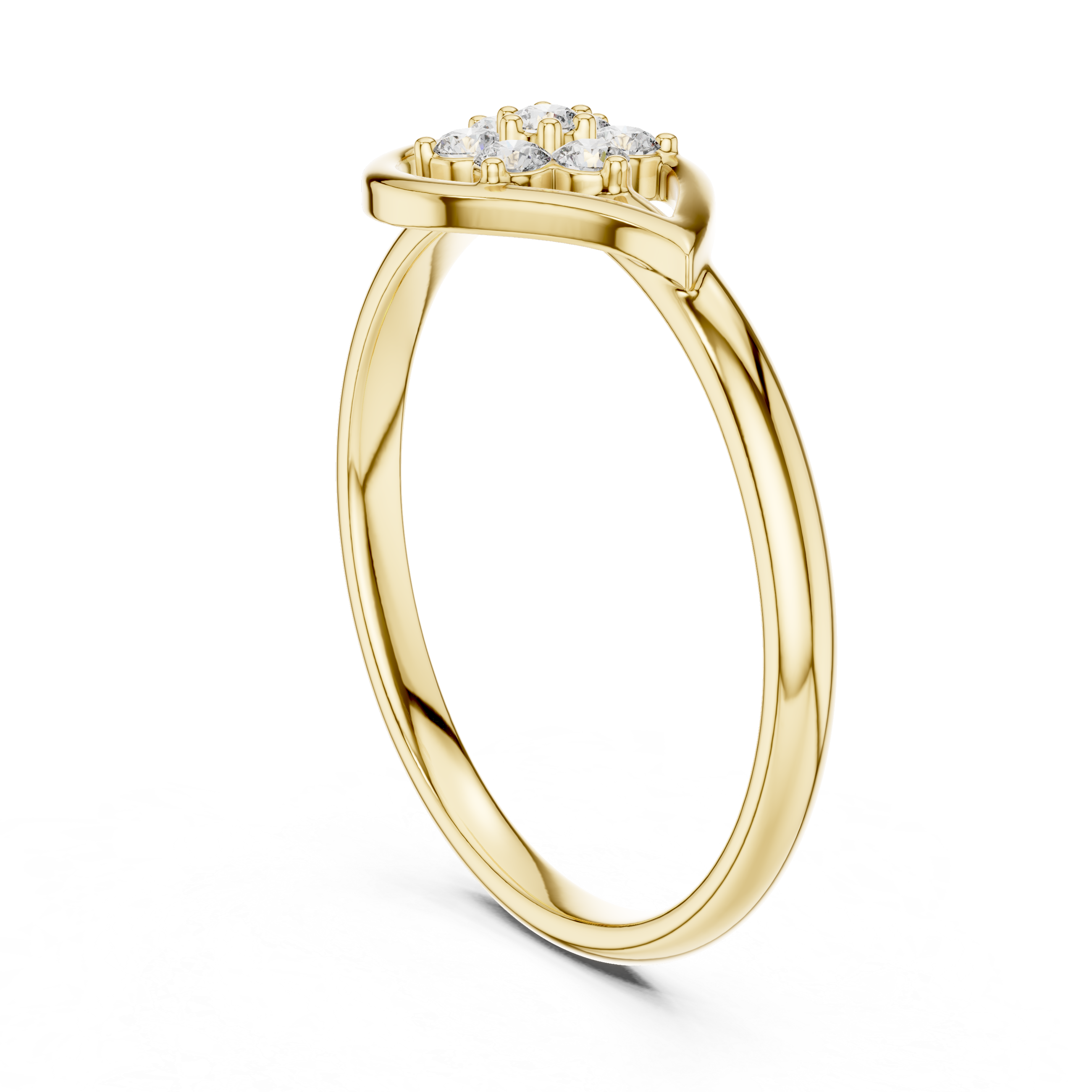 Elegant lab-grown diamond solitaire ring in polished yellow gold finish.
