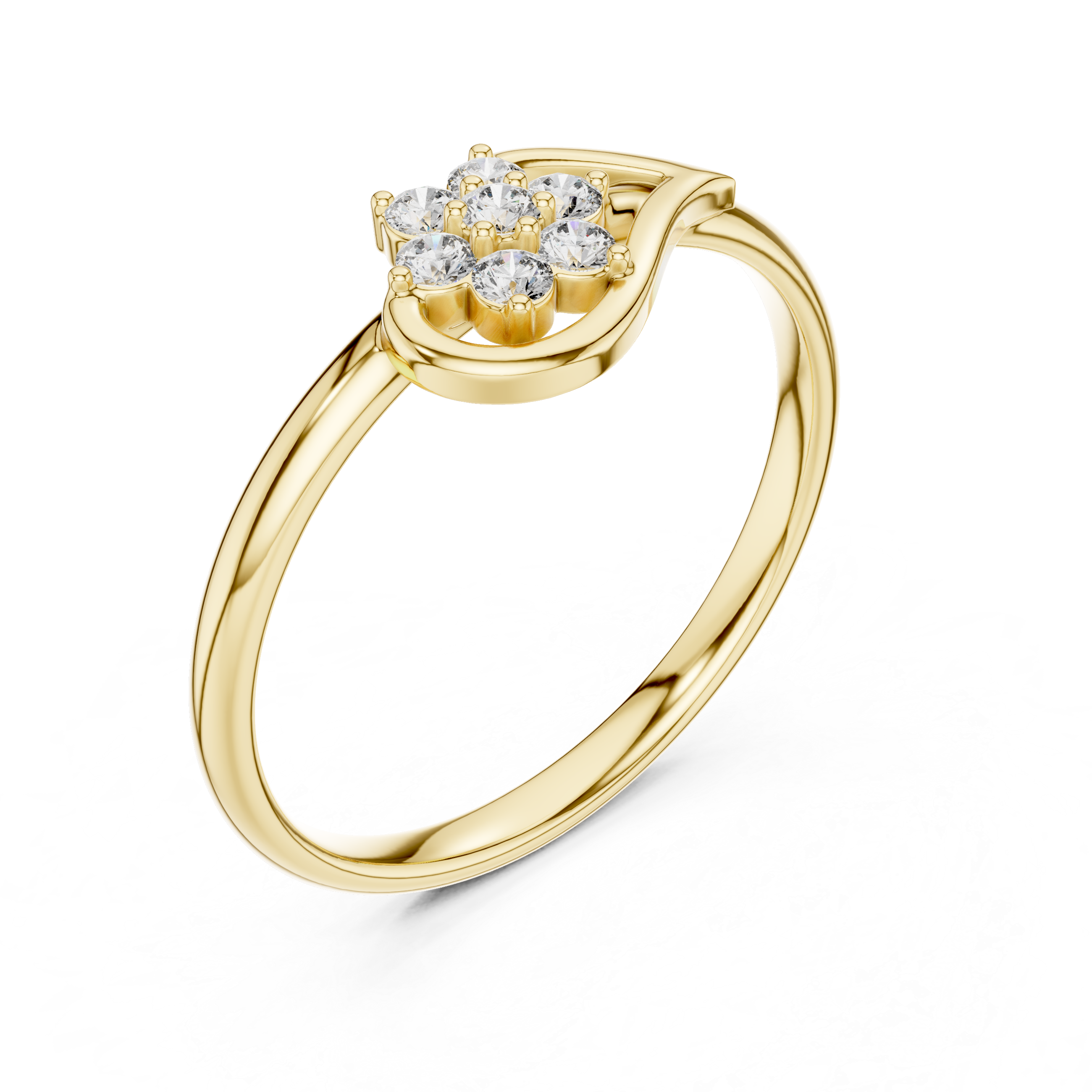 Classic oval diamond halo ring with bright side stone sparkle.
