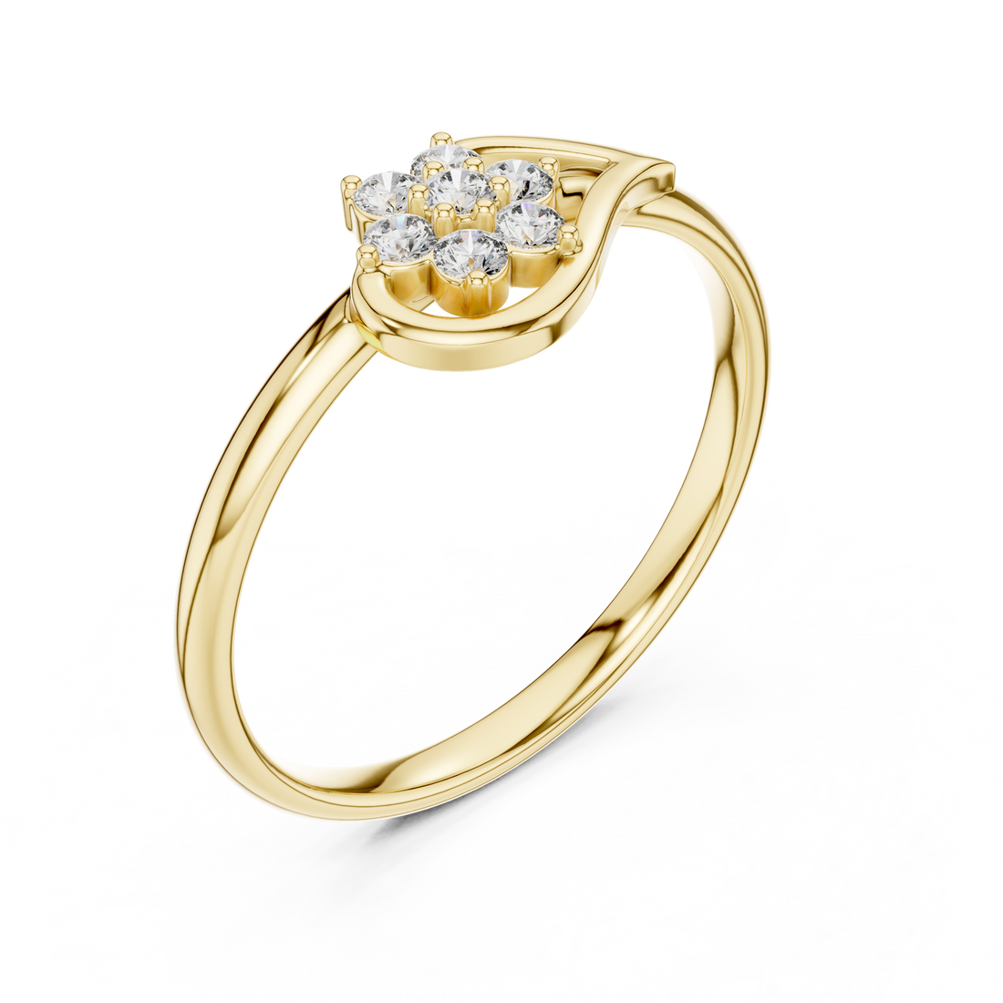 Classic oval diamond halo ring with bright side stone sparkle.