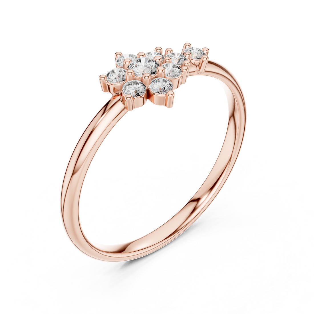 Vintage-inspired diamond ring with engraved gold detailing.