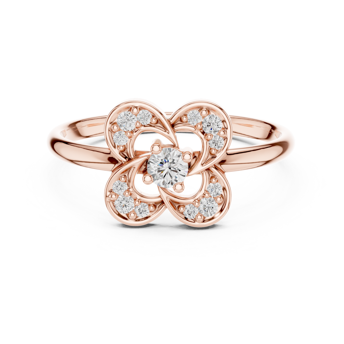 Decorative nose stud with carved floral design.