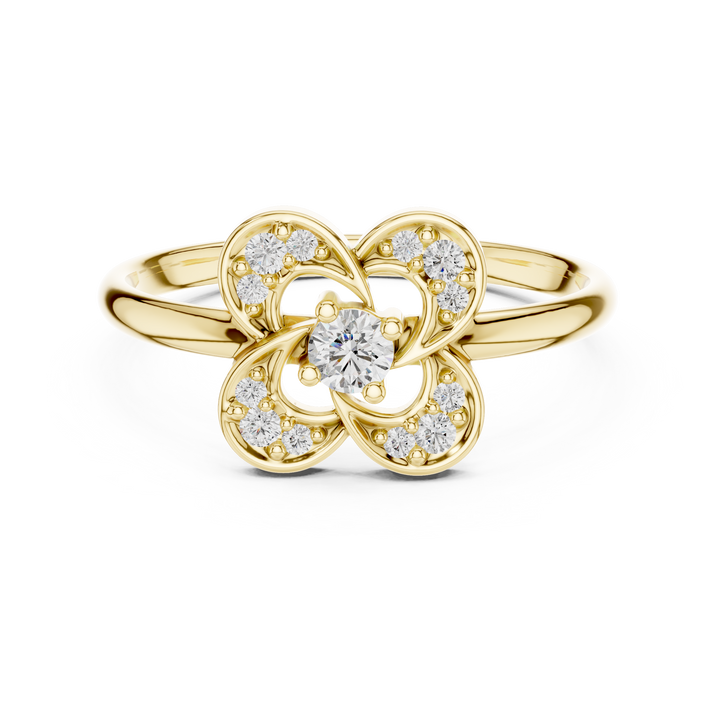 Gemstone toe ring with bright center stone.