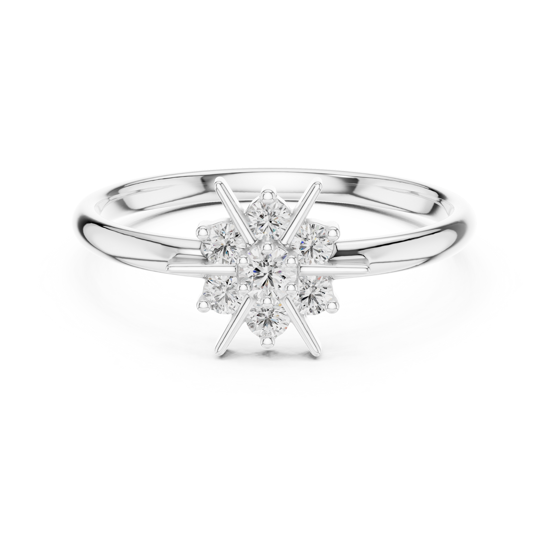 Sculptural ring with artistic modern structure.