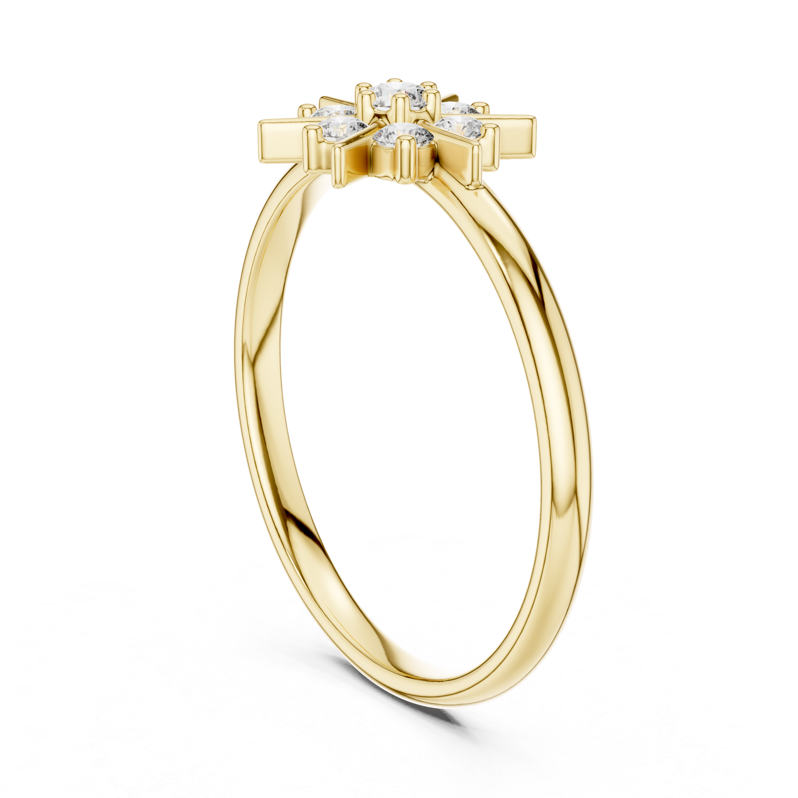 Adjustable open band ring with sleek finish.