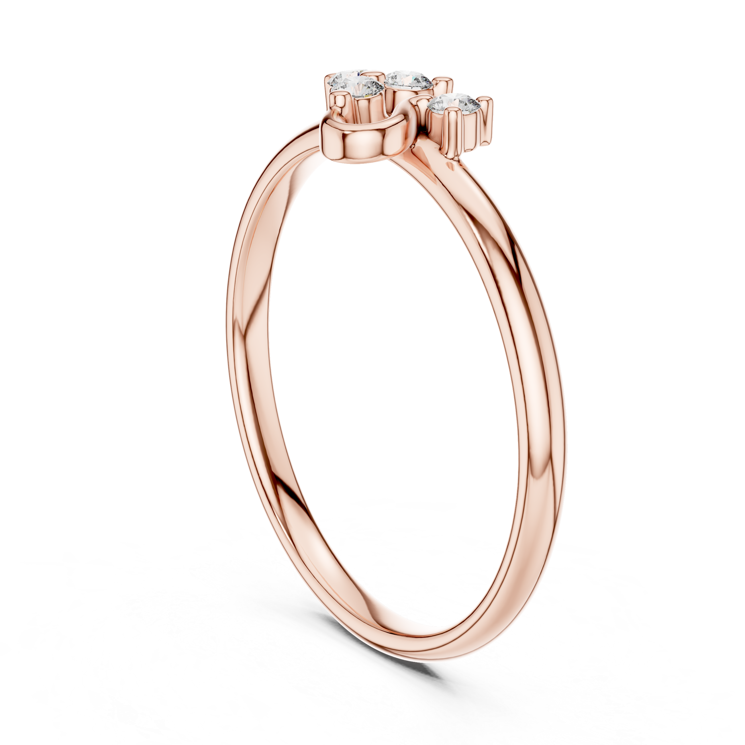 Promise ring with modern minimal gold design.